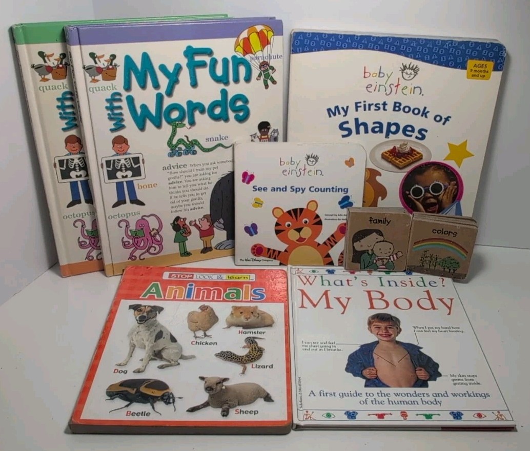 Lot of 8 Children’s Learning Books Kids Toddlers Babies Preschool Daycare