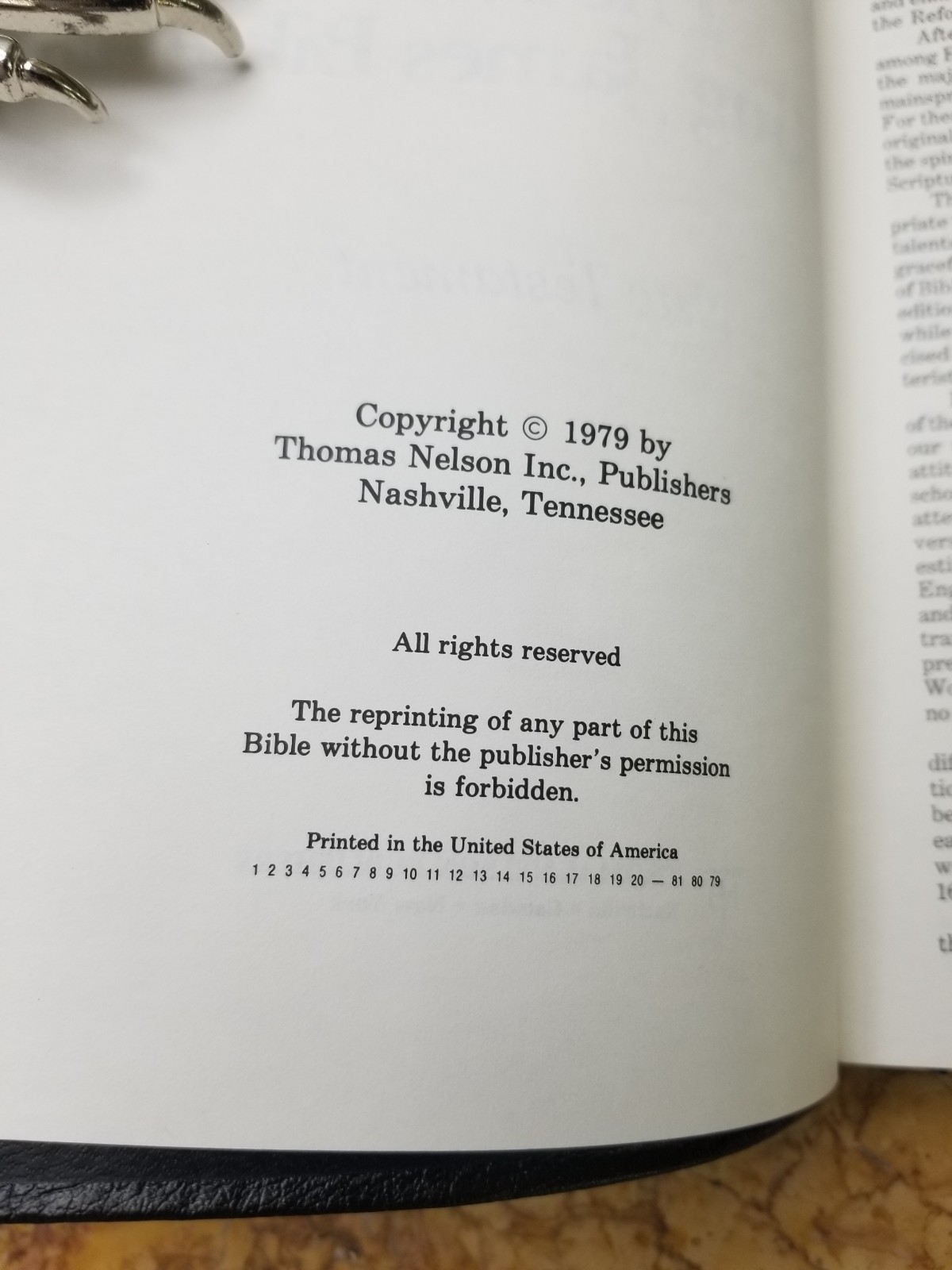 Nelson 196 NKJV New Testament Bible Genuine Leather OPAQUE PAPER LIKE NEW L@@K🌟