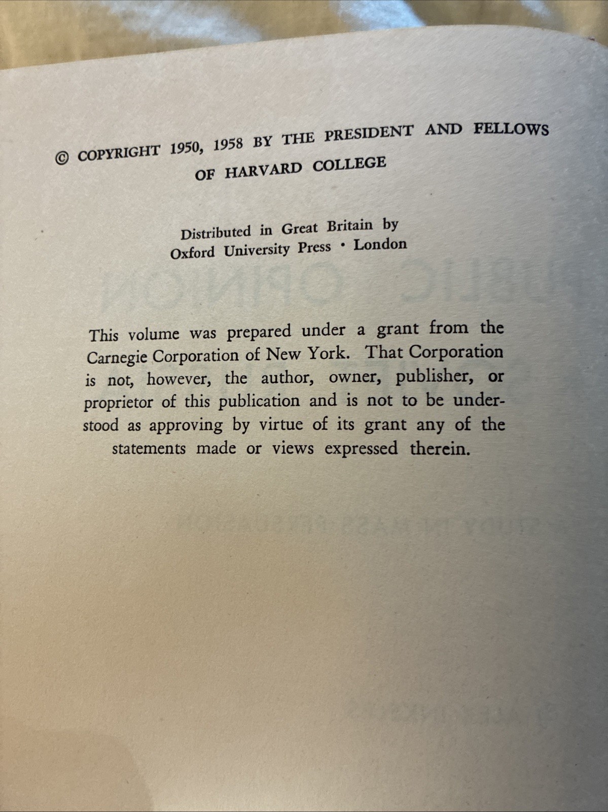 Public Opinion in Soviet Russia Alex Inkeles 1958 Third Printing Harvard