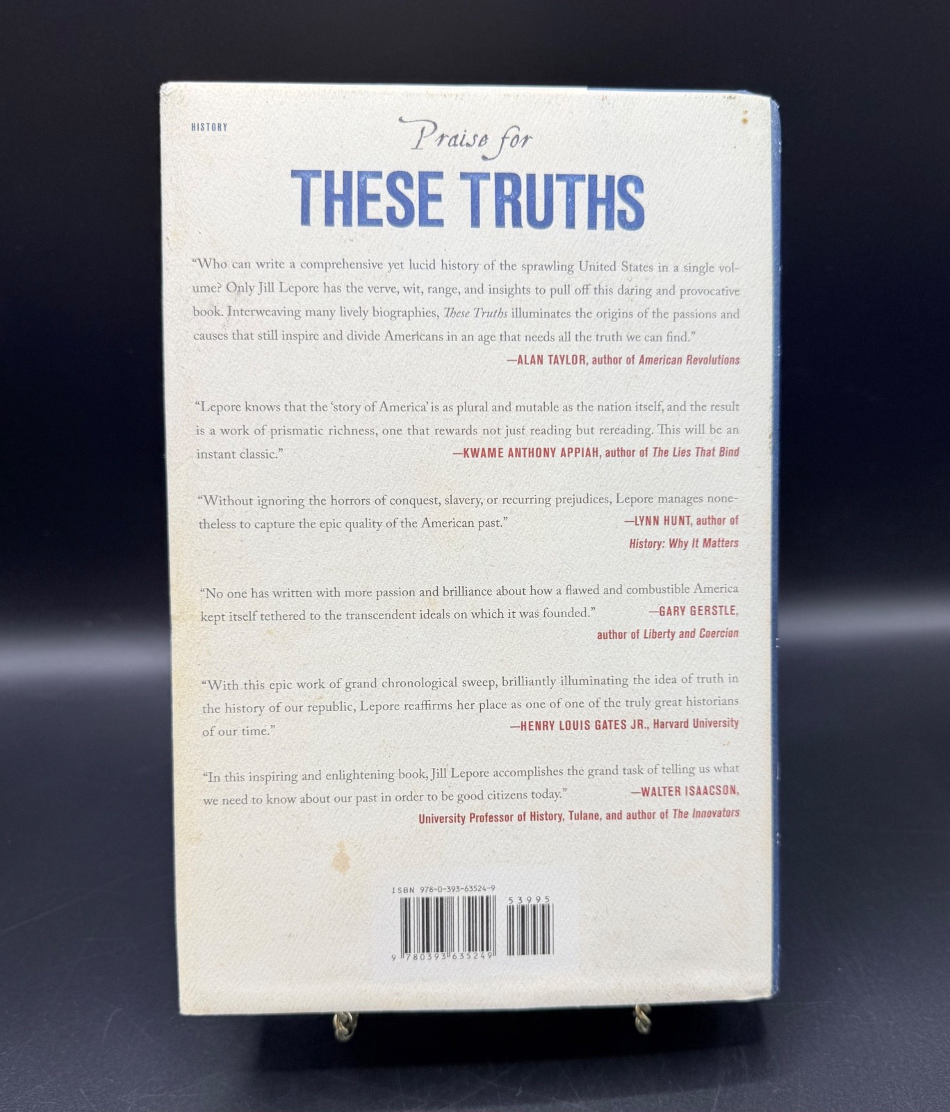 These Truths: A History of the United States by Jill Lepore HC DJ 2018 1st Ed.