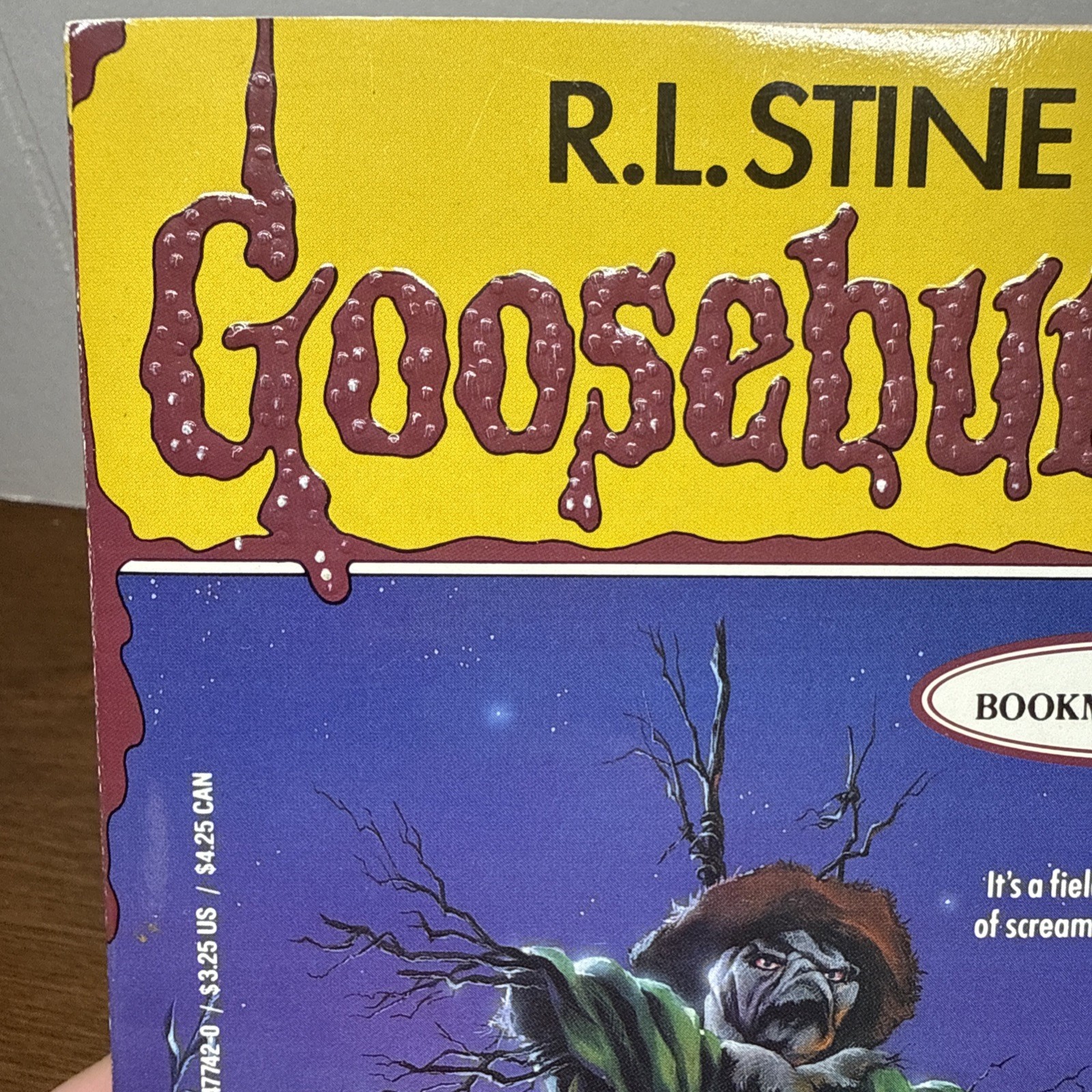 Goosebumps Scarecrow Walks At Midnight TRUE 1st Print Bookmark R.L. Stine #20