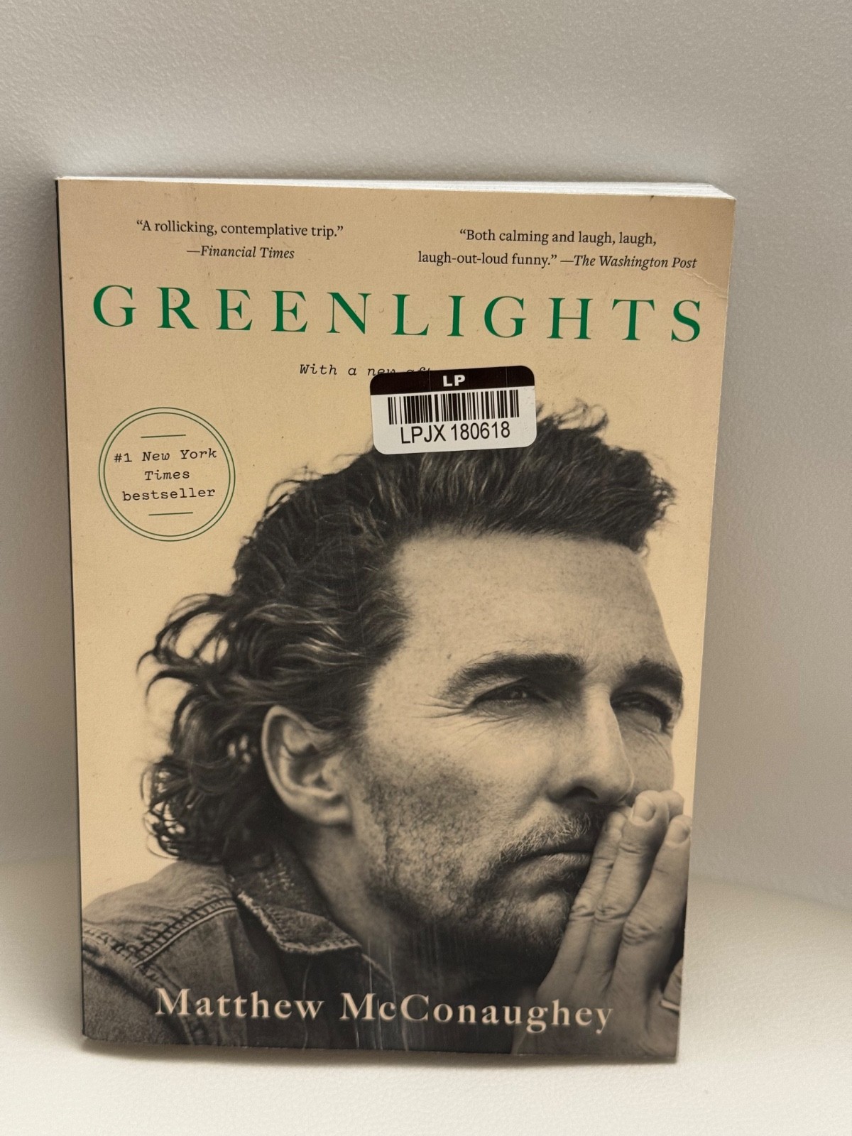 Greenlights by Matthew McConaughey Paperback Book Green Lights