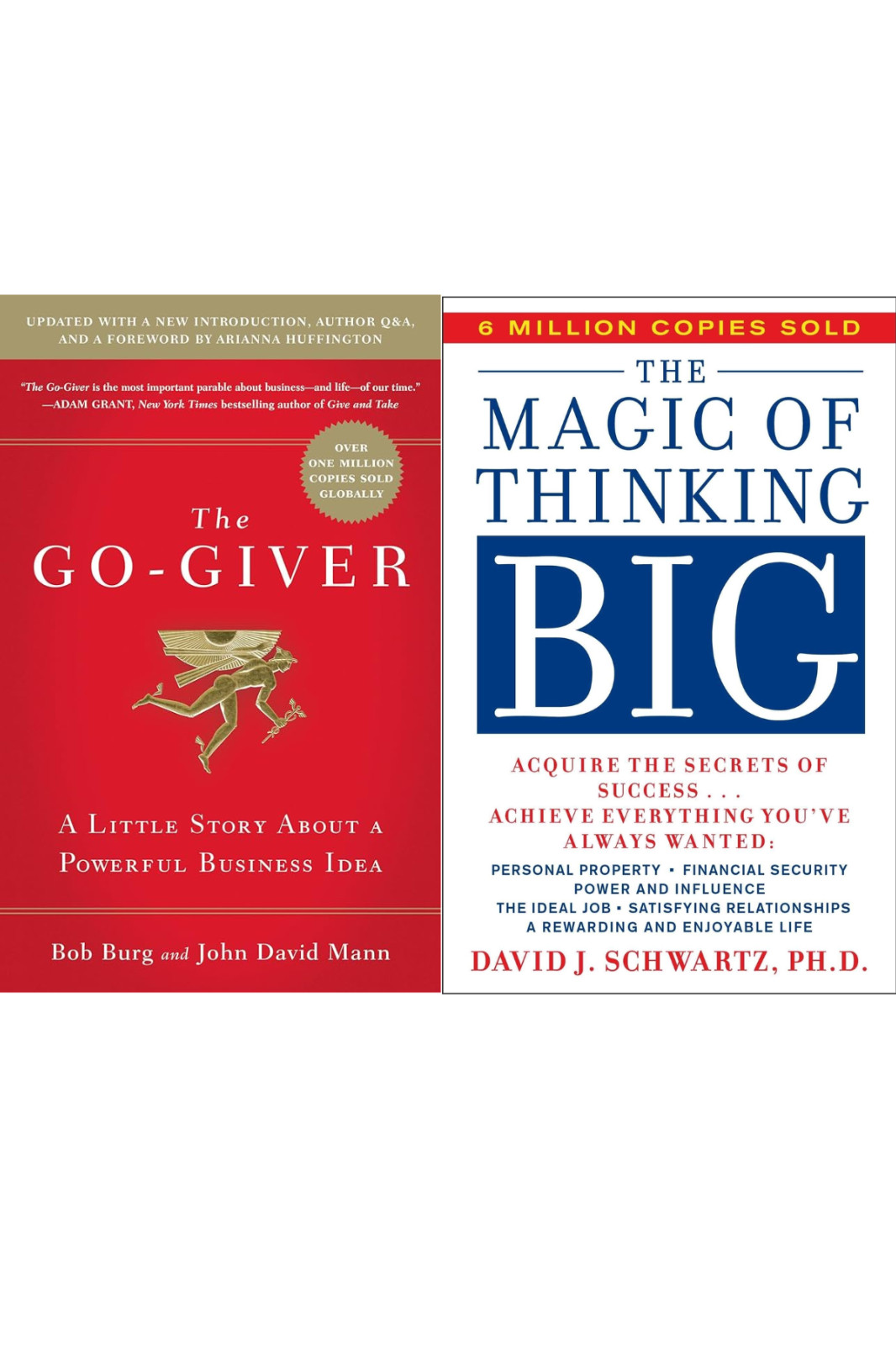 Growth Books: The Magic of Thinking Big, The Go-Giver, The Speed of Trust