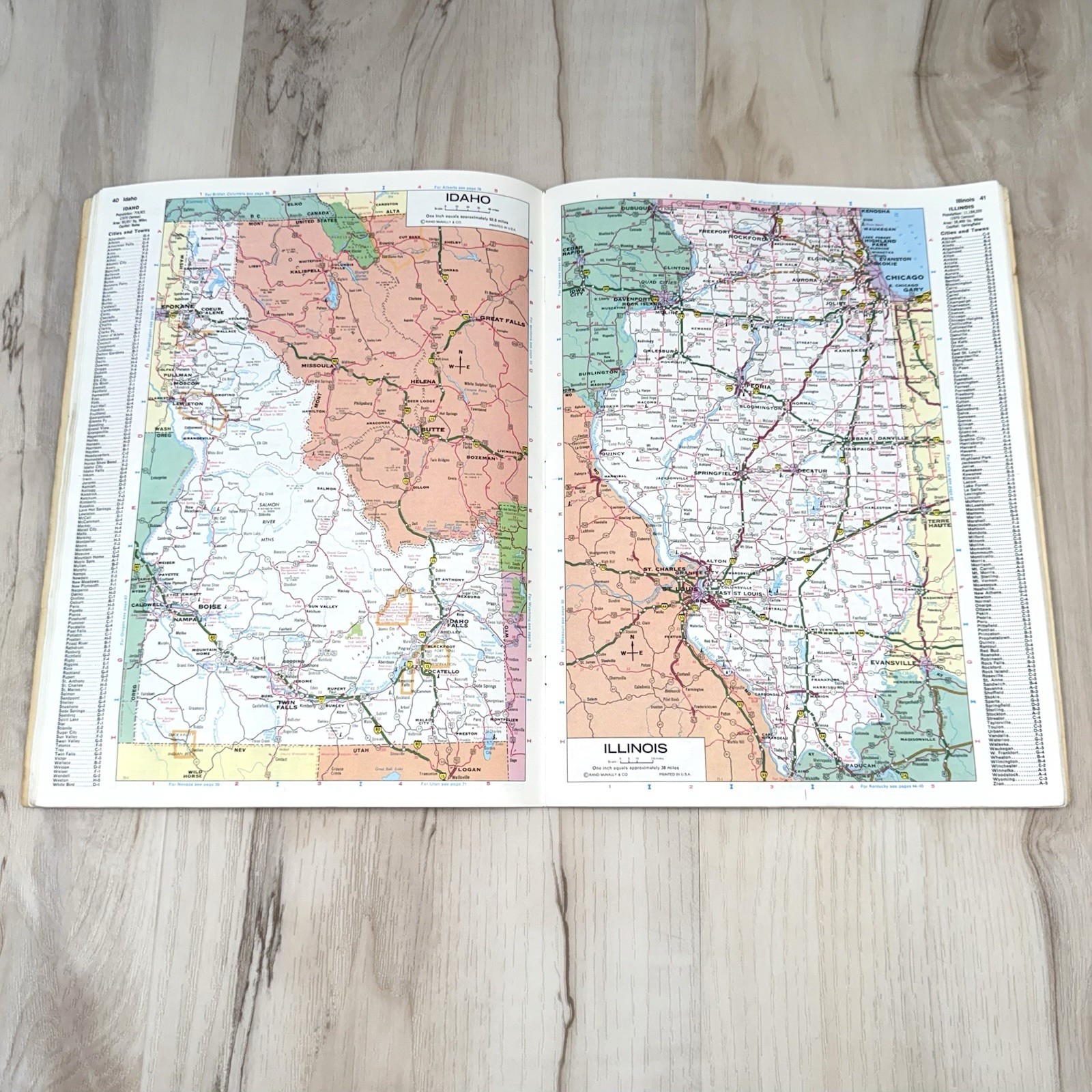 Texas ROAD ATLAS & Travel Guide Rand McNally United States Canada Mexico PB 1973