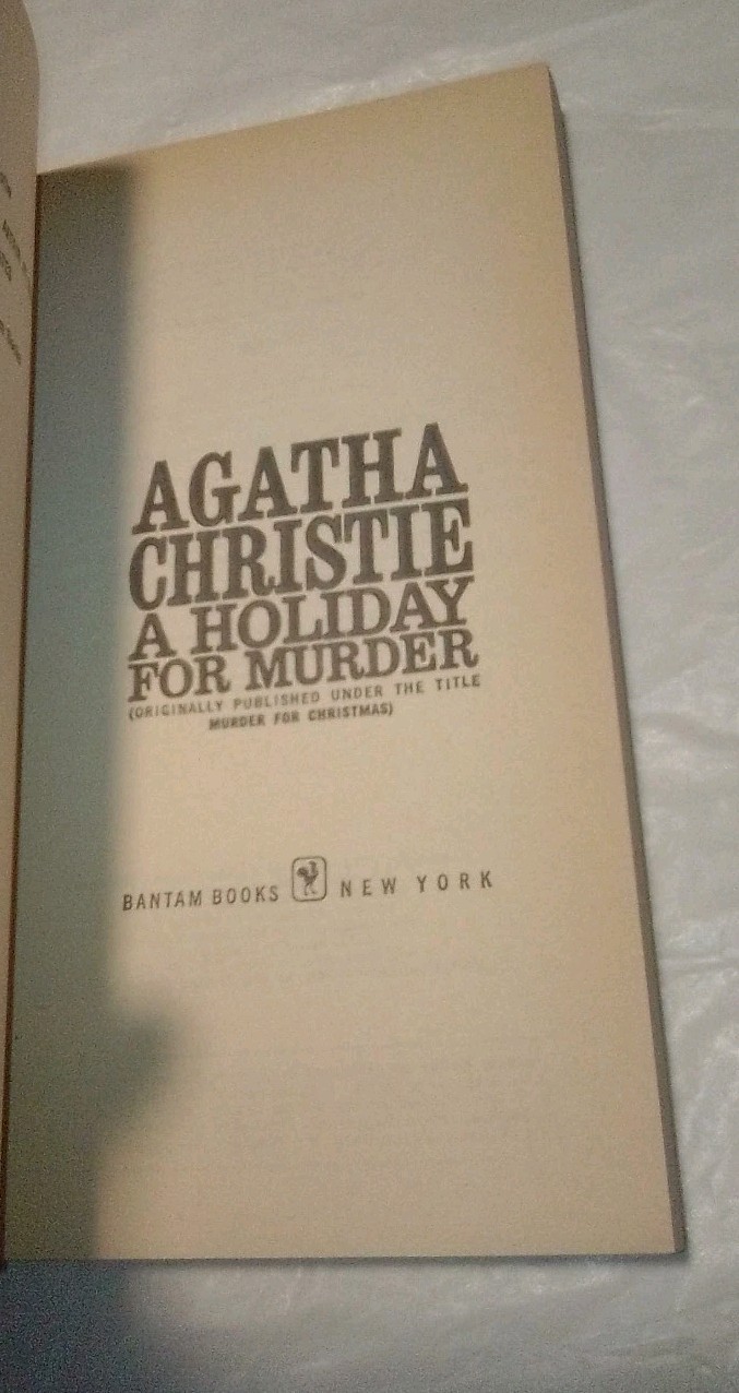 A Holiday For Murder By Agatha Christie Bantam Mystery 1962 Vintage Paperback