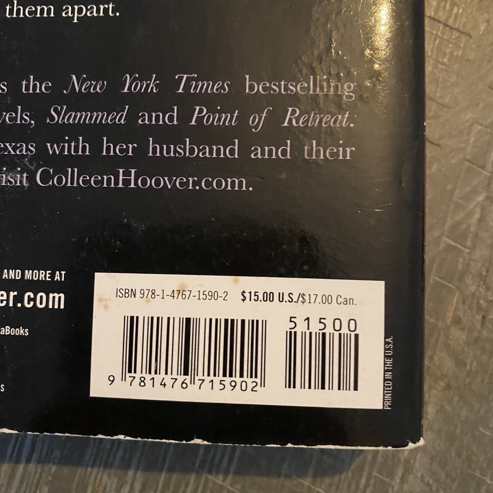 Slammed: A Novel by Colleen Hoover *SIGNED COPY*