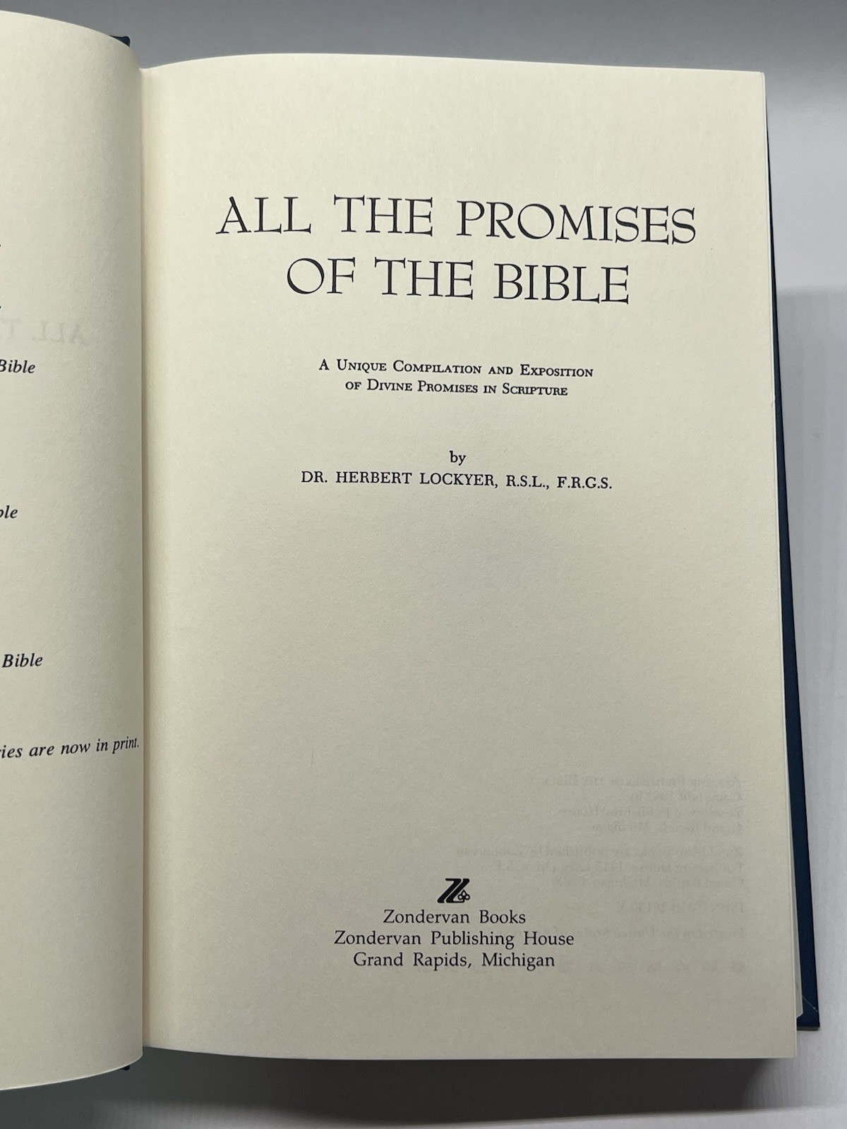 HERBERT LOCKYER lot 4 Christian hardcover “All” books Zondervan 1995 Bible