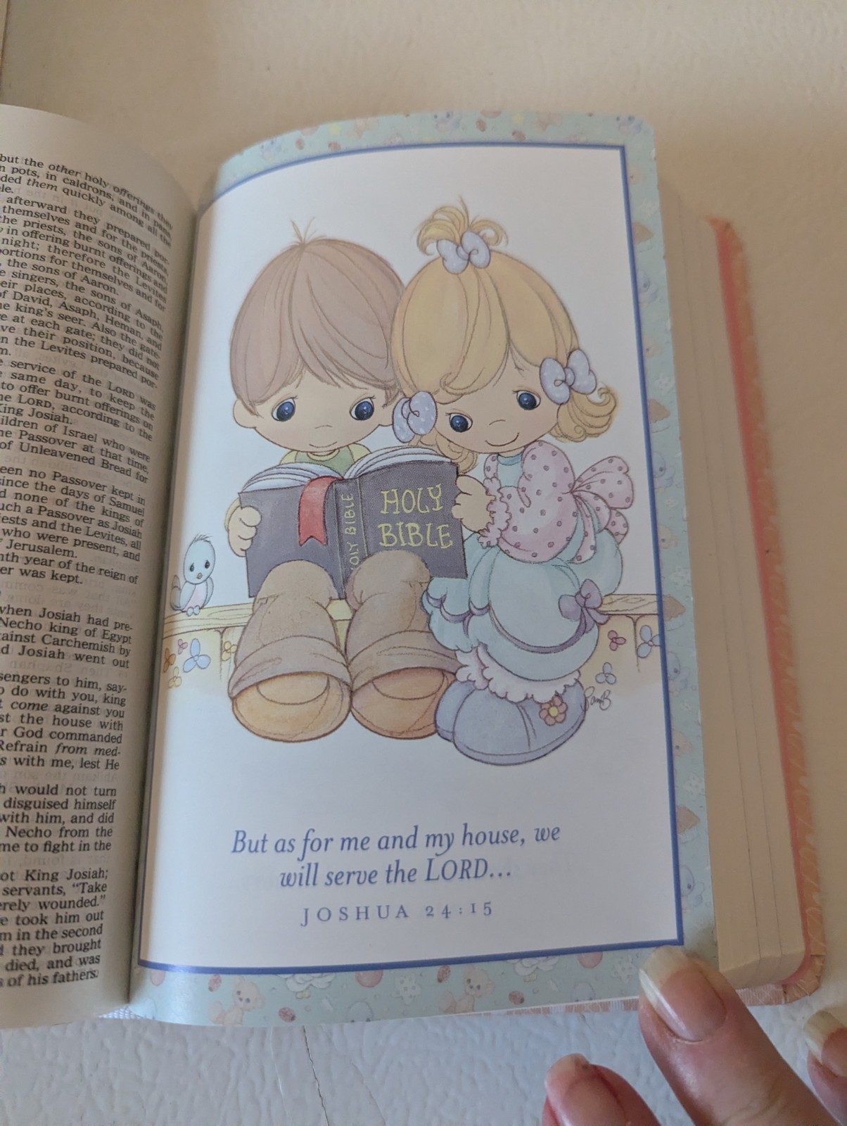 Precious Moments® Pink Small Hands Holy Bible NKJV Hardbound, Illustrated New