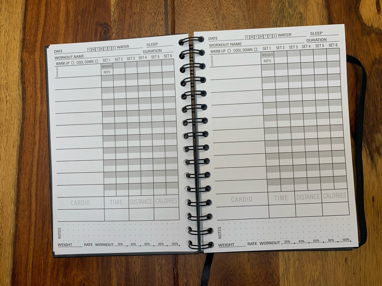 Hardcover Fitness Journal Workout Planner for Men & Women | 5.7″ x 8.3″ | NEW