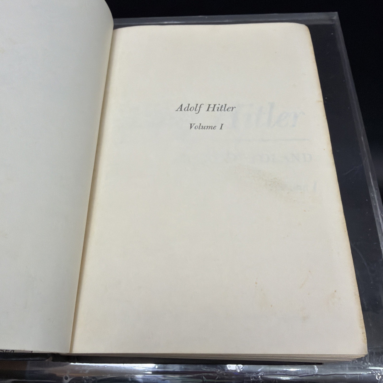 Adolf Hitler by John Toland (1976, Hardcover) vol 1 No DJ