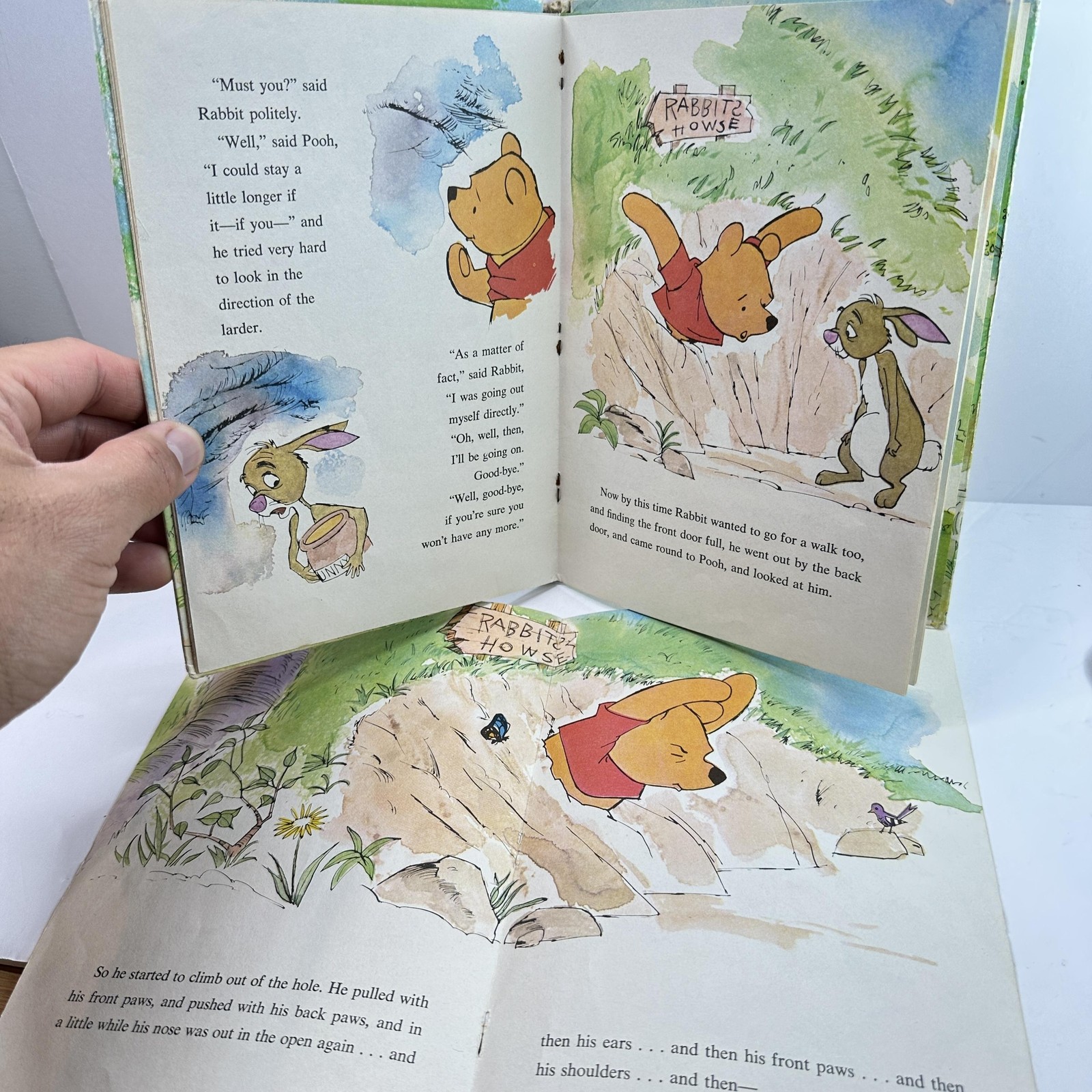 Vintage Whitman Big Tell-a-Tale Winnie-the-Pooh A A Milne 1965 HC Book Disney