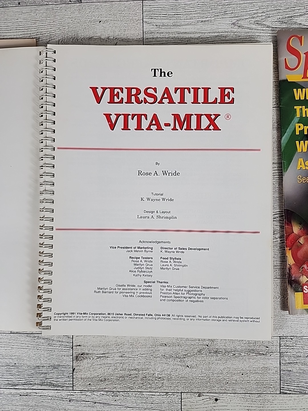The Versatile Vita-Mix Recipe Book Foods for Every Occasion 1991 & 2 Others