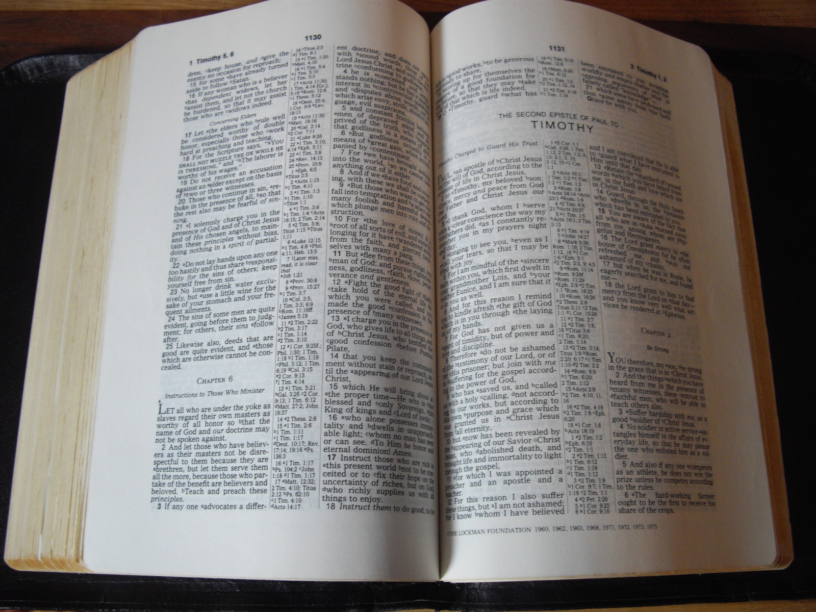 Rare 1975 Black Genuine Leather Loose Leaf New American Standard Bible NAS NASB