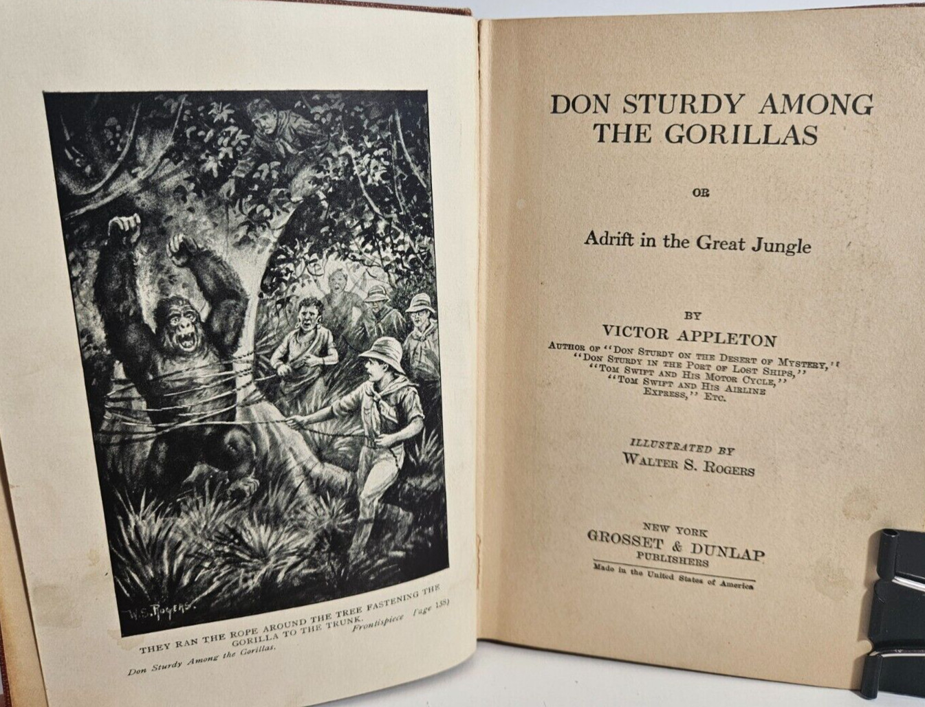 Don Sturdy Among the Gorillas by Victor Appleton, 1927 Grosset & Dunlap