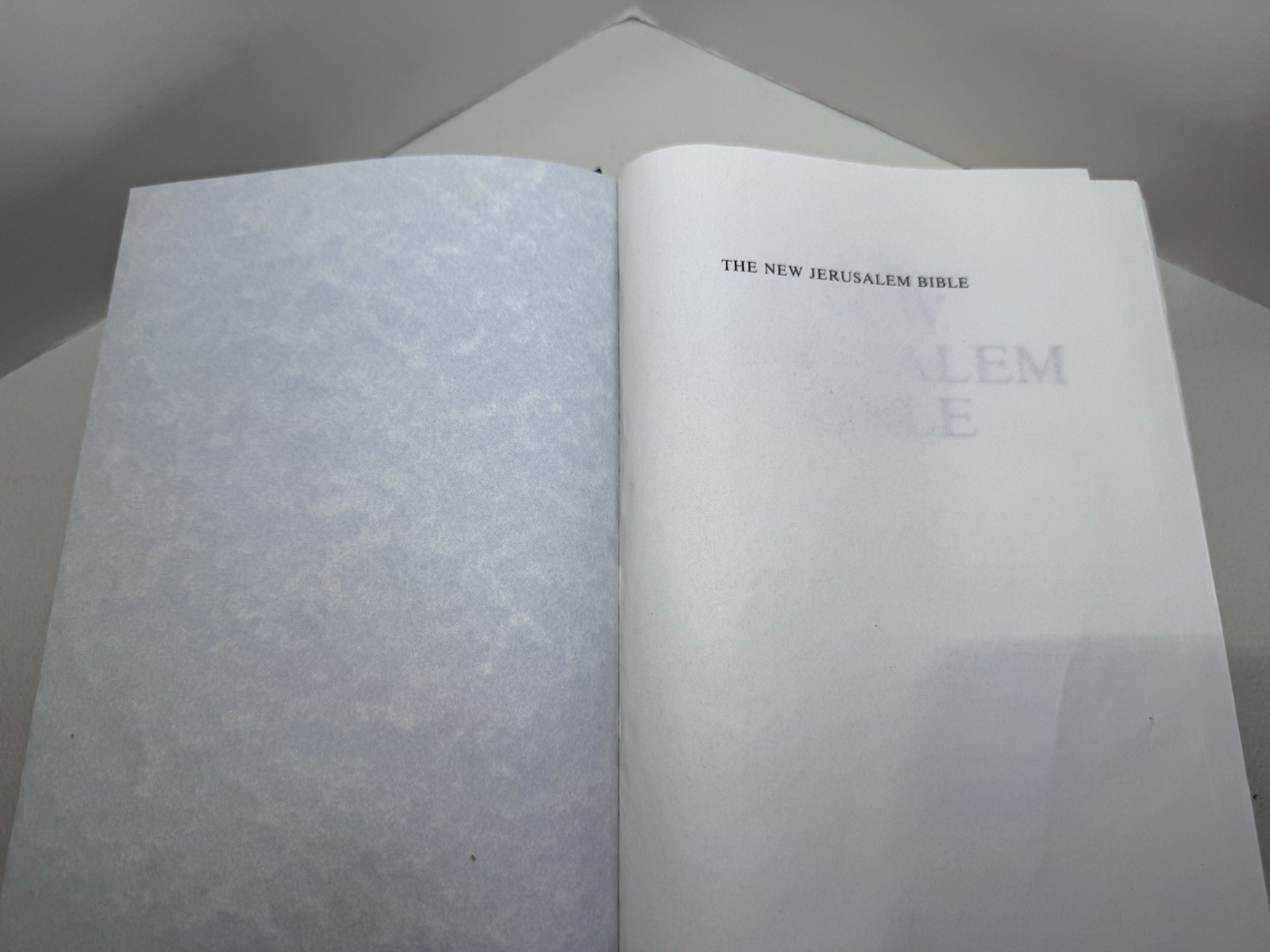 The New Jerusalem Bible Vintage Blue Hardcover Bible 1990 GUC FREE/SHIP!