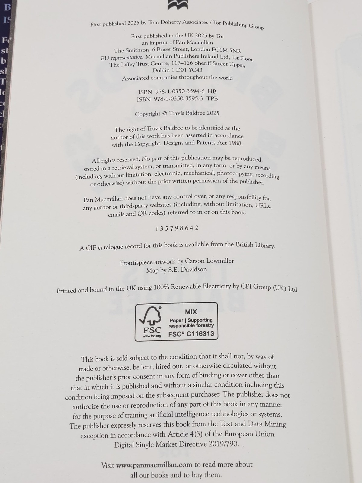 Brigands & Breadknives by Travis Baldree (The Broken Binding Edition) SIGNED