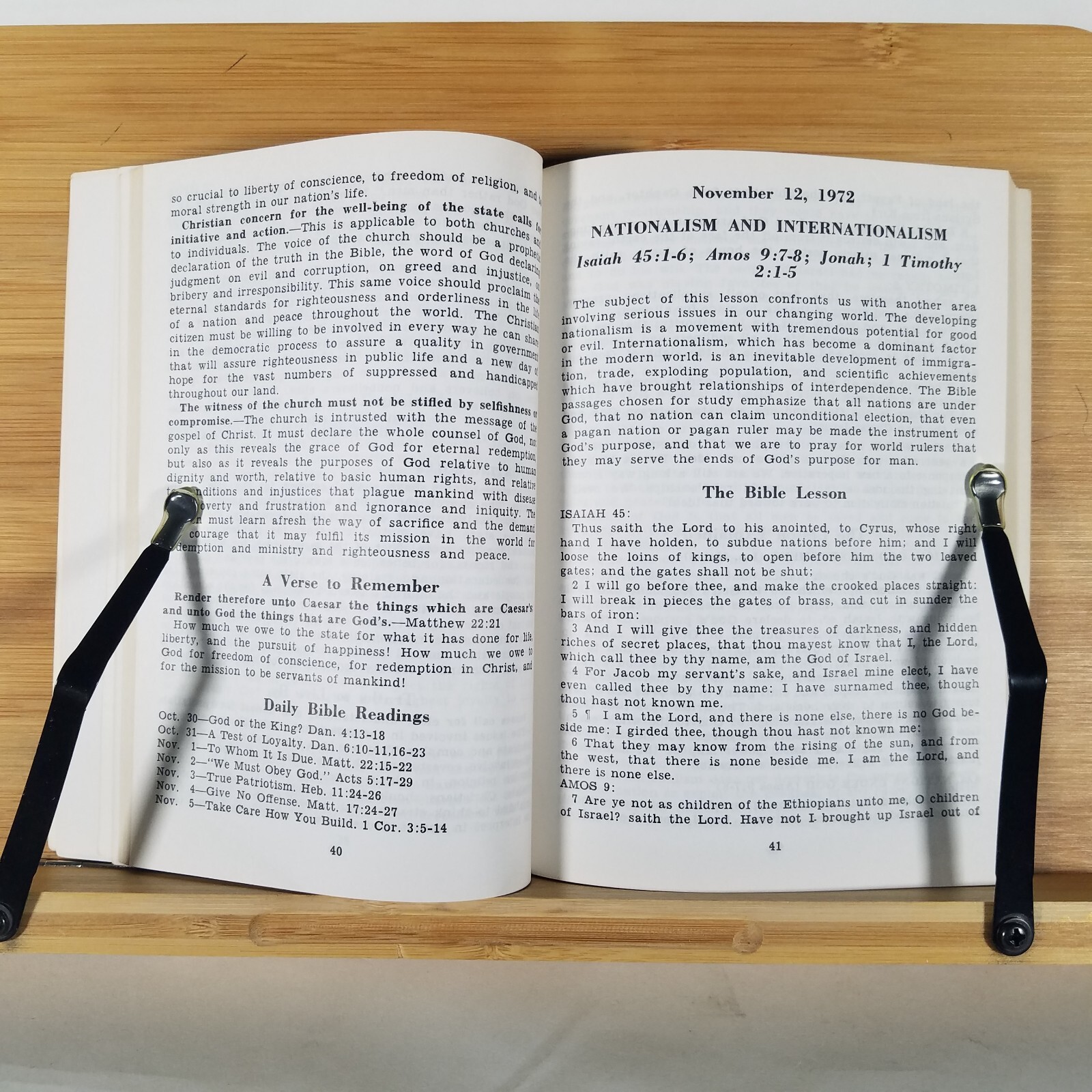 POINTS FOR EMPHASIS 1972-73 by Clifton J Allen Southern Baptist – Larger Type Ed