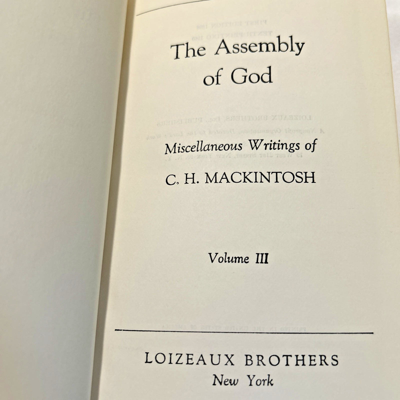 Miscellaneous Writings of C. H. Mackintosh ~ Volume 1-6 ~ Tenth Print ~ 1960