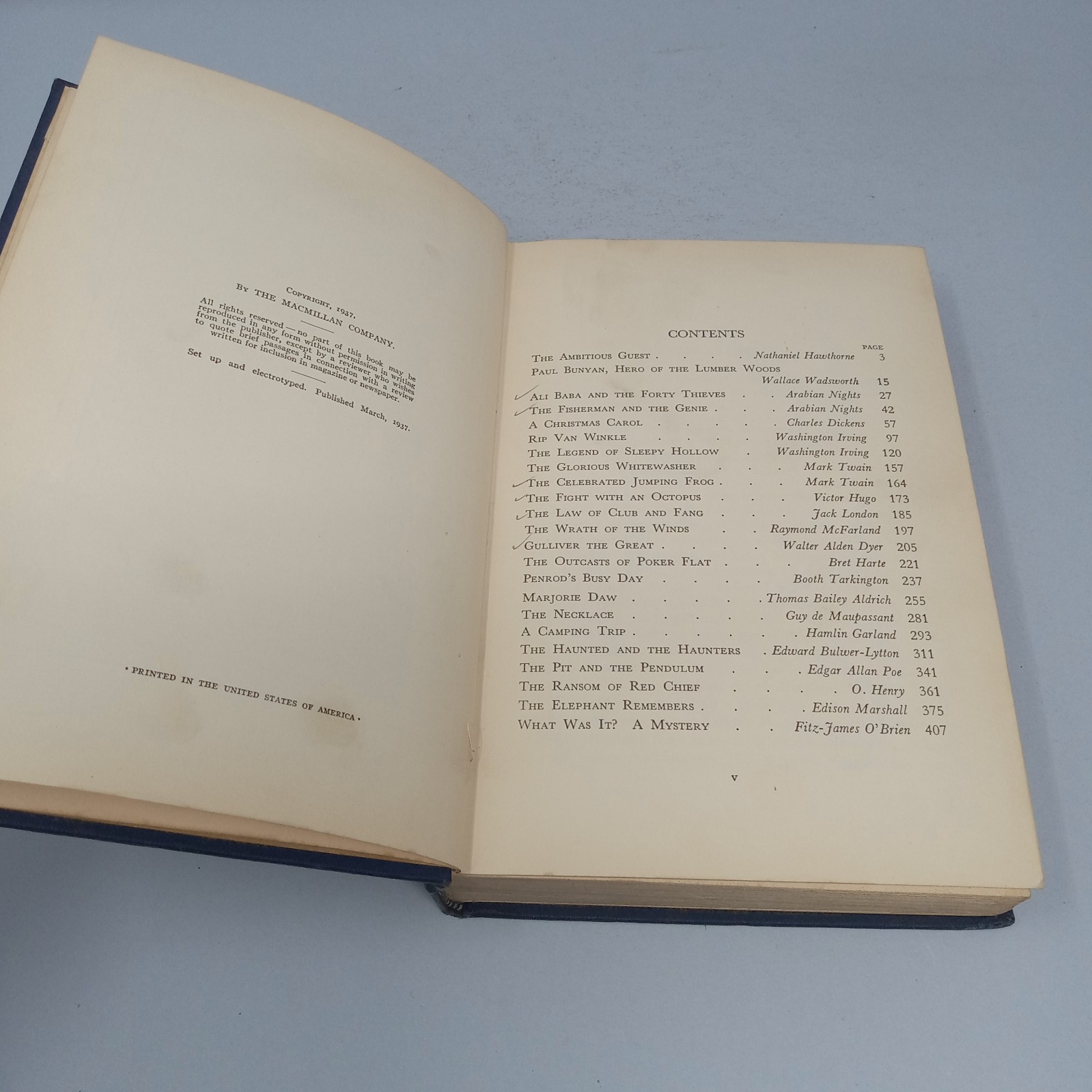 Notable Short Stories: 1937 Macmillan Company Hardcover by Raymond McFarland