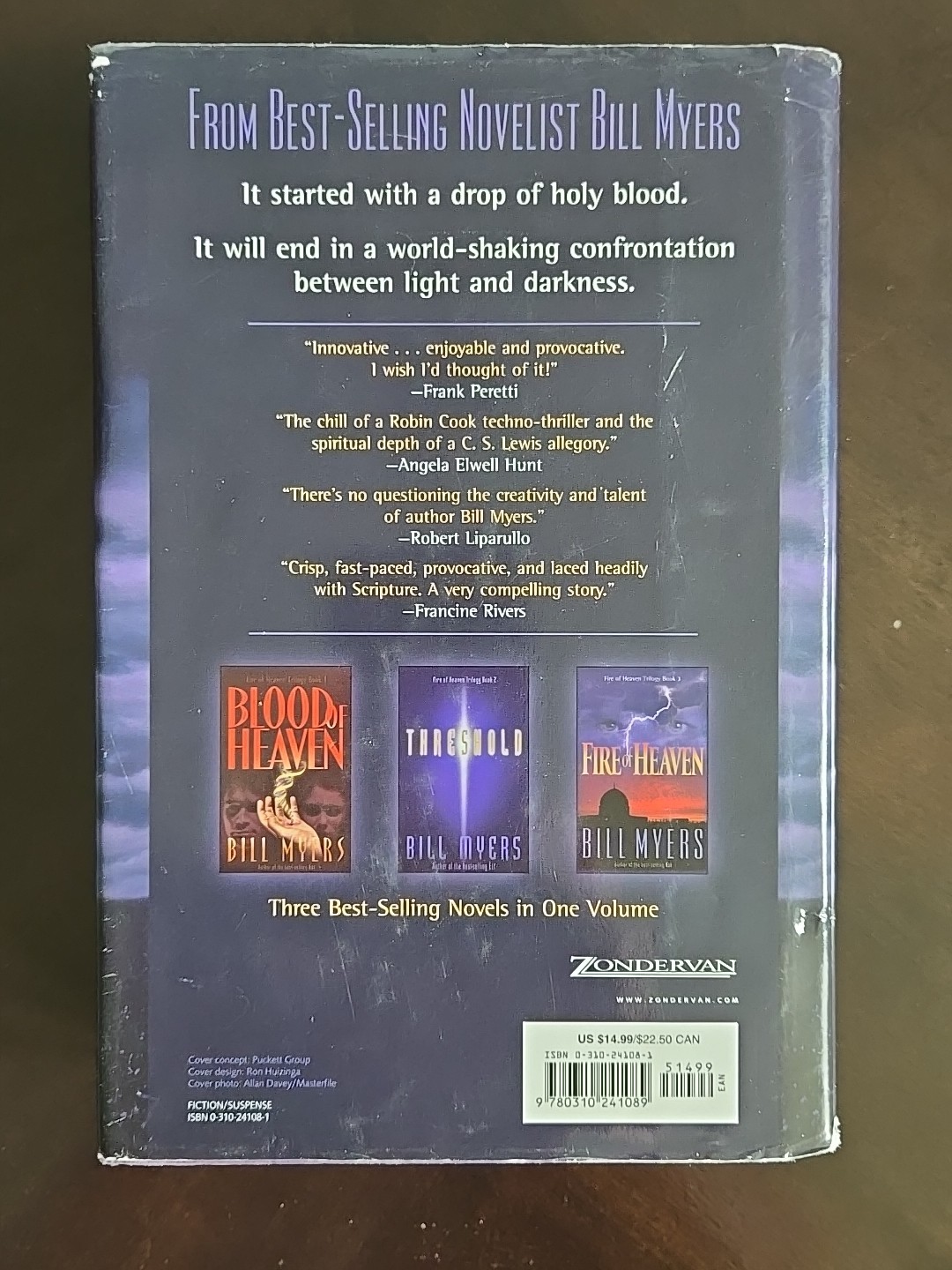 Bill Myers Books – Fire Of Heaven Trilogy, Eli, The Face Of God, The Wager