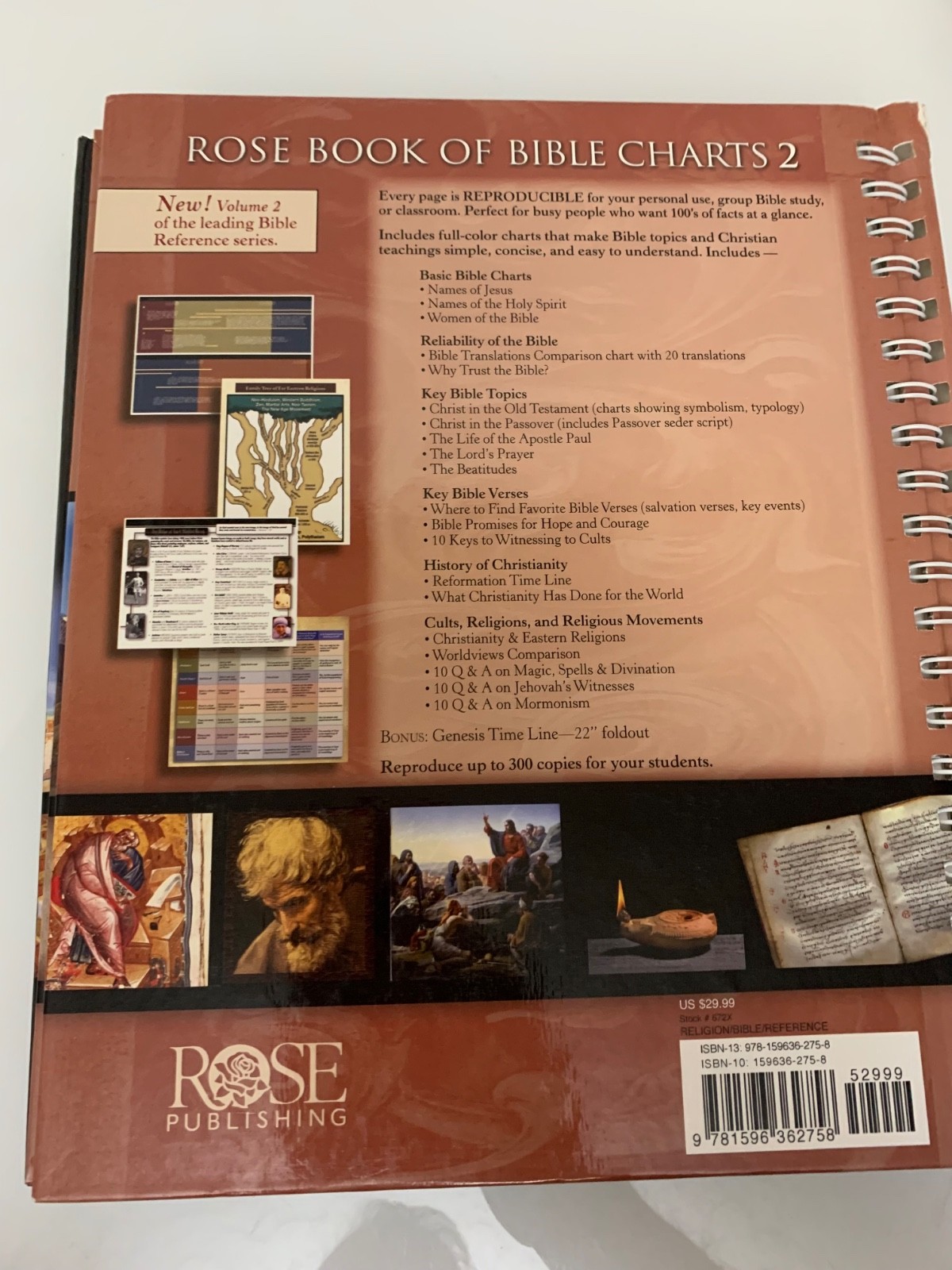Rose Book Of Bible Chart Lot of 3 Books Maps & Time Lines, Volumes 2 & 3 VG+