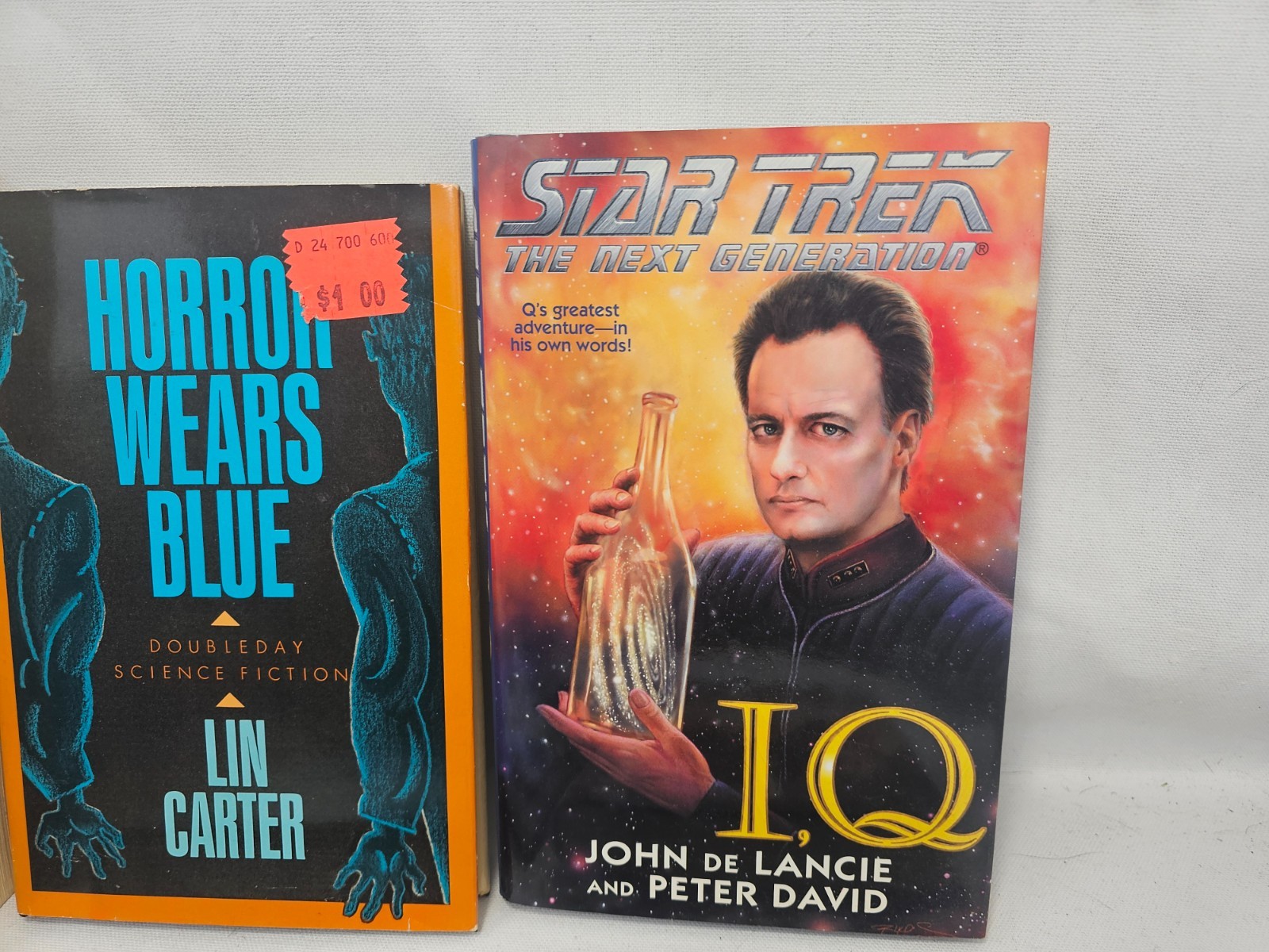 Sci-Fi Fantasy Hardcover Book Lot 6x Lin Carter Horror Wears Blue Star Trek IQ