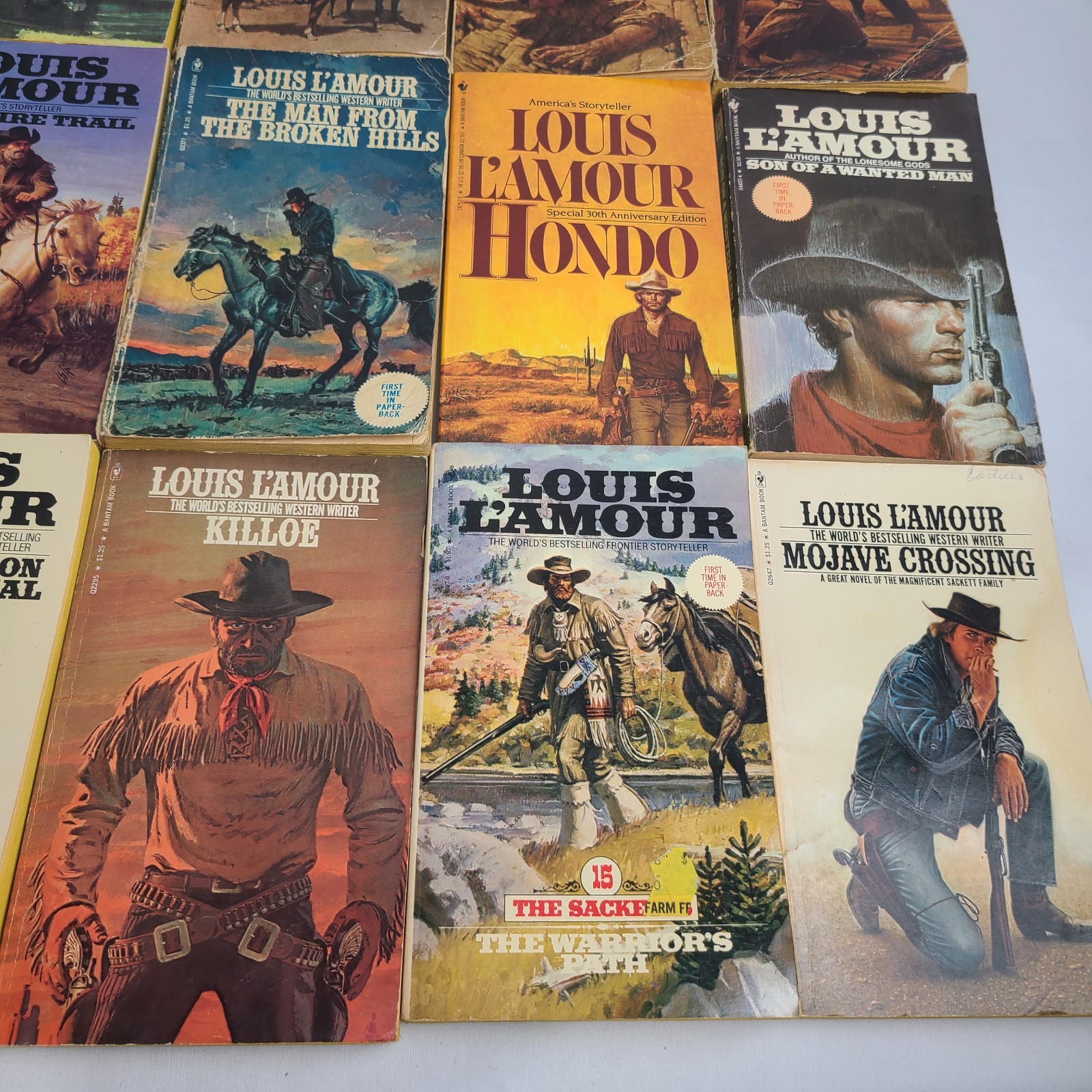 18 Piece Lot Of Louis L’amour Western Trade Paperback Books Titles As Shown