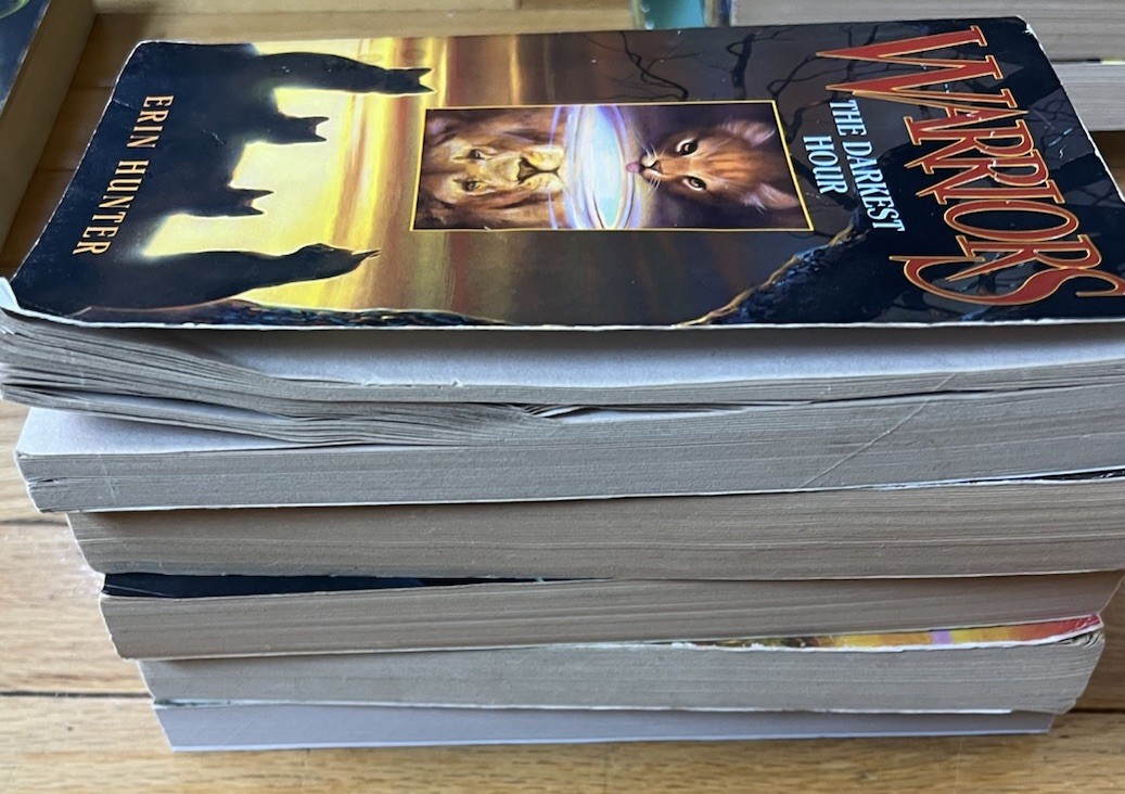 Lot of 5 Warriors books by Erin Hunter. Paperback. Fiction. #1.2,3,5,6