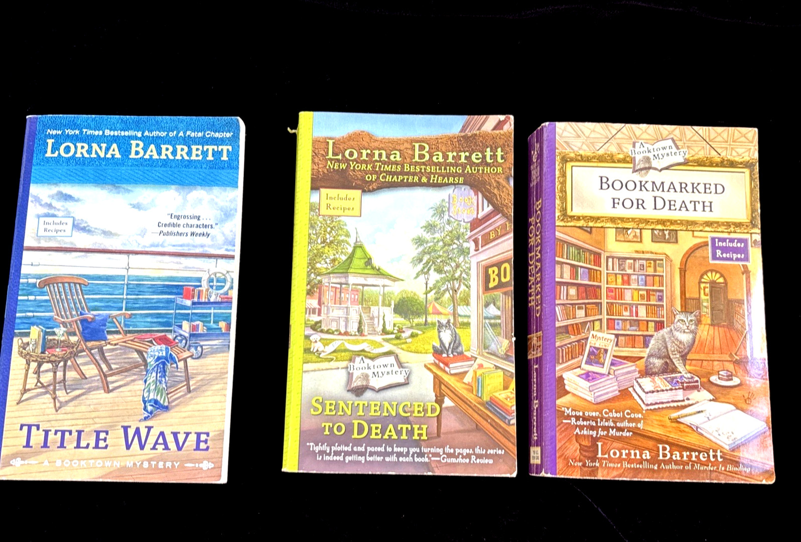 Lot of 13 Lorna Barrett AKA Lorraine Bartlett A Booktown Mystery Cozy Mysteries
