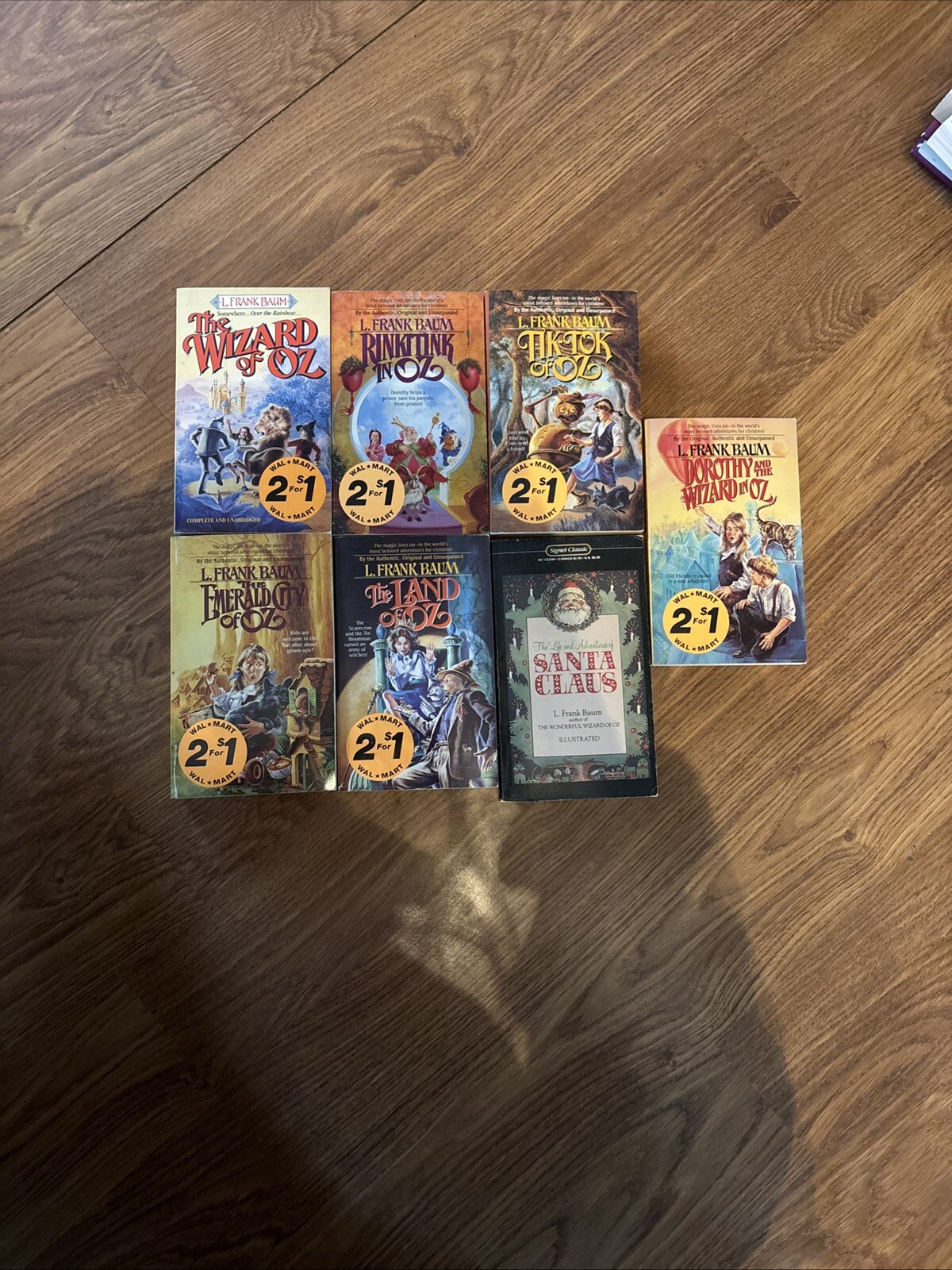 Lot of 7 The Wizard of Oz Plus Santa Claus Paperback L. Frank Baum