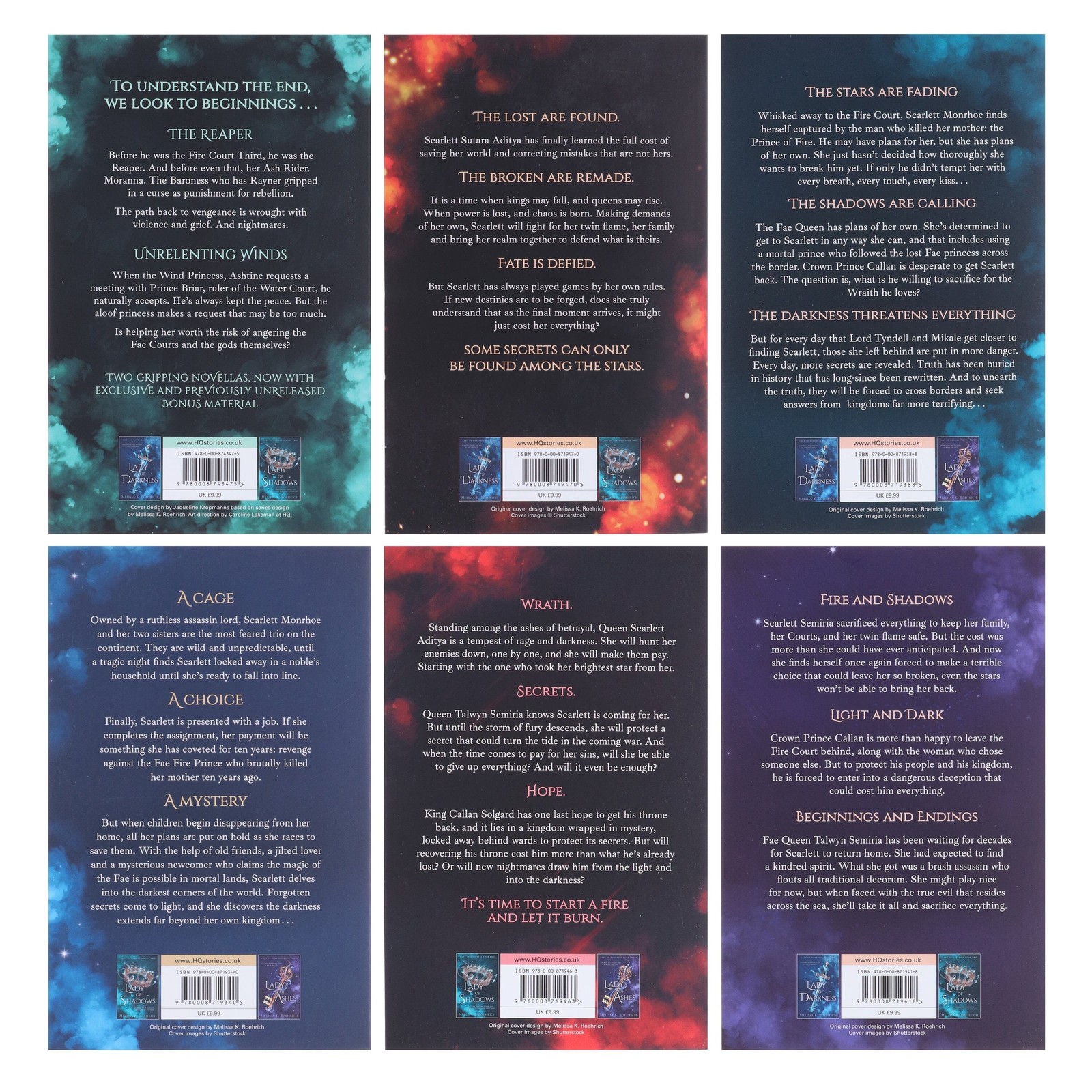 Lady of Darkness Series by Melissa K. Roehrich 6 Books Set – Fic – PB