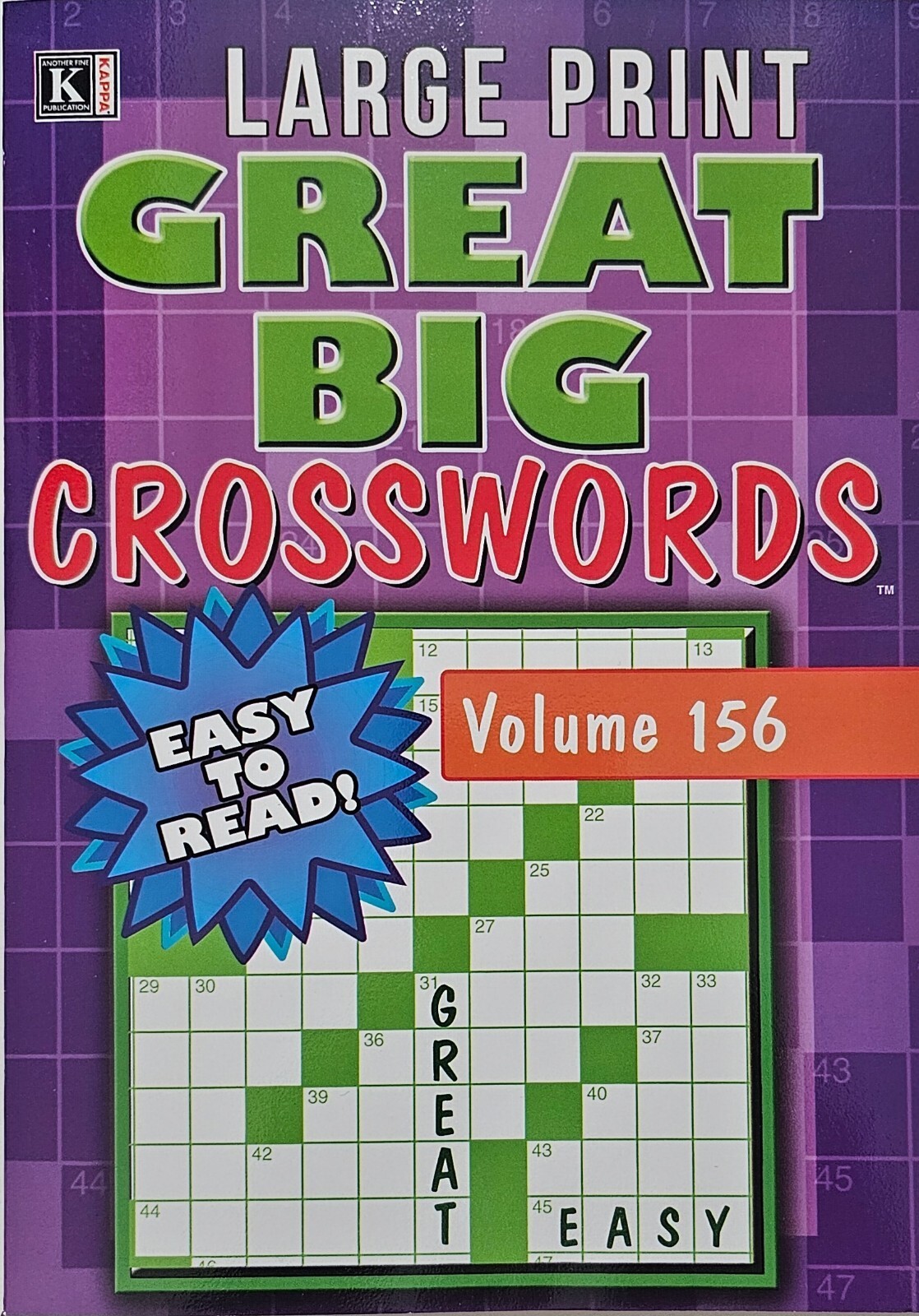 New 8 Large Print Great Big Crosswords Kappa Puzzle Books Vol#151-164 Fun Hobby