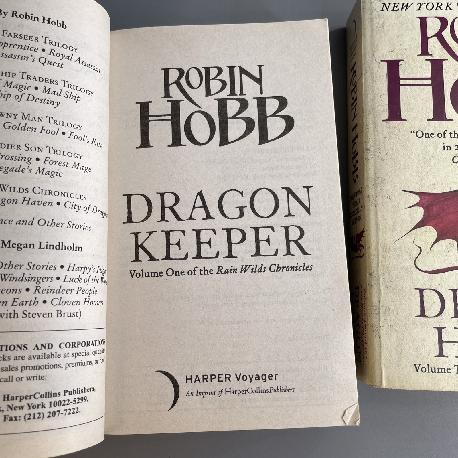 Robin Hobb Rain Wild Chronicles Lot 2 Dragon Keeper Dragon Haven PB Fantasy