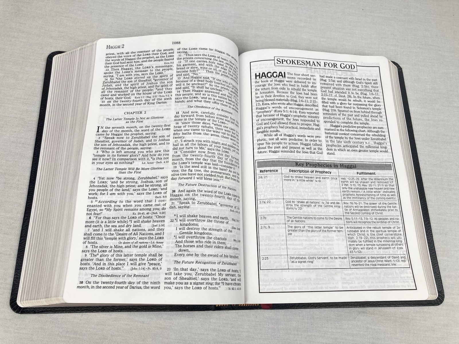 PROPHECY STUDY HOLY BIBLE NKJV JOHN HAGEE BONDED LEATHER GILT EDGING 1997 VGC!