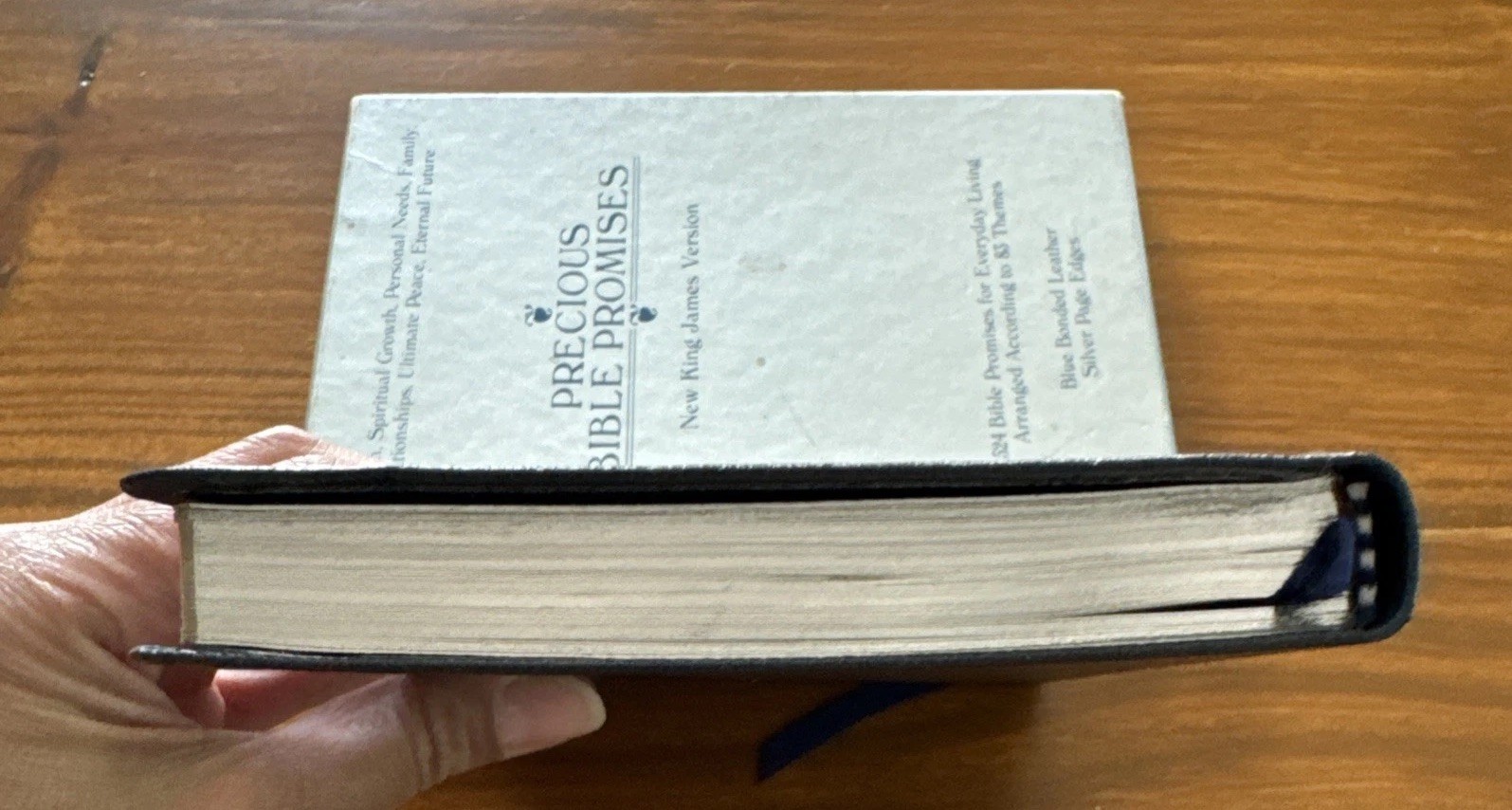 Precious Bible Promises NKJV Jim Tammy Bakker Blue Leather Thomas Nelson Box