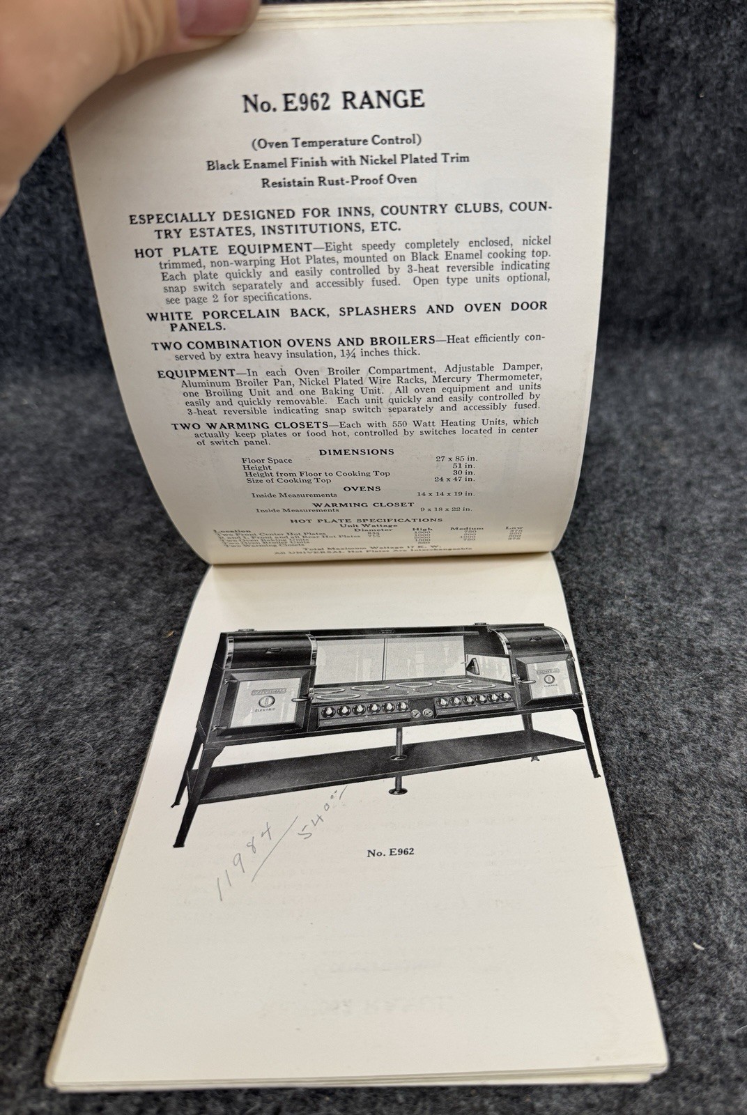 Vintage ca 1910s Universal Electric Ranges Appliance Catalog Landers Frary Clark