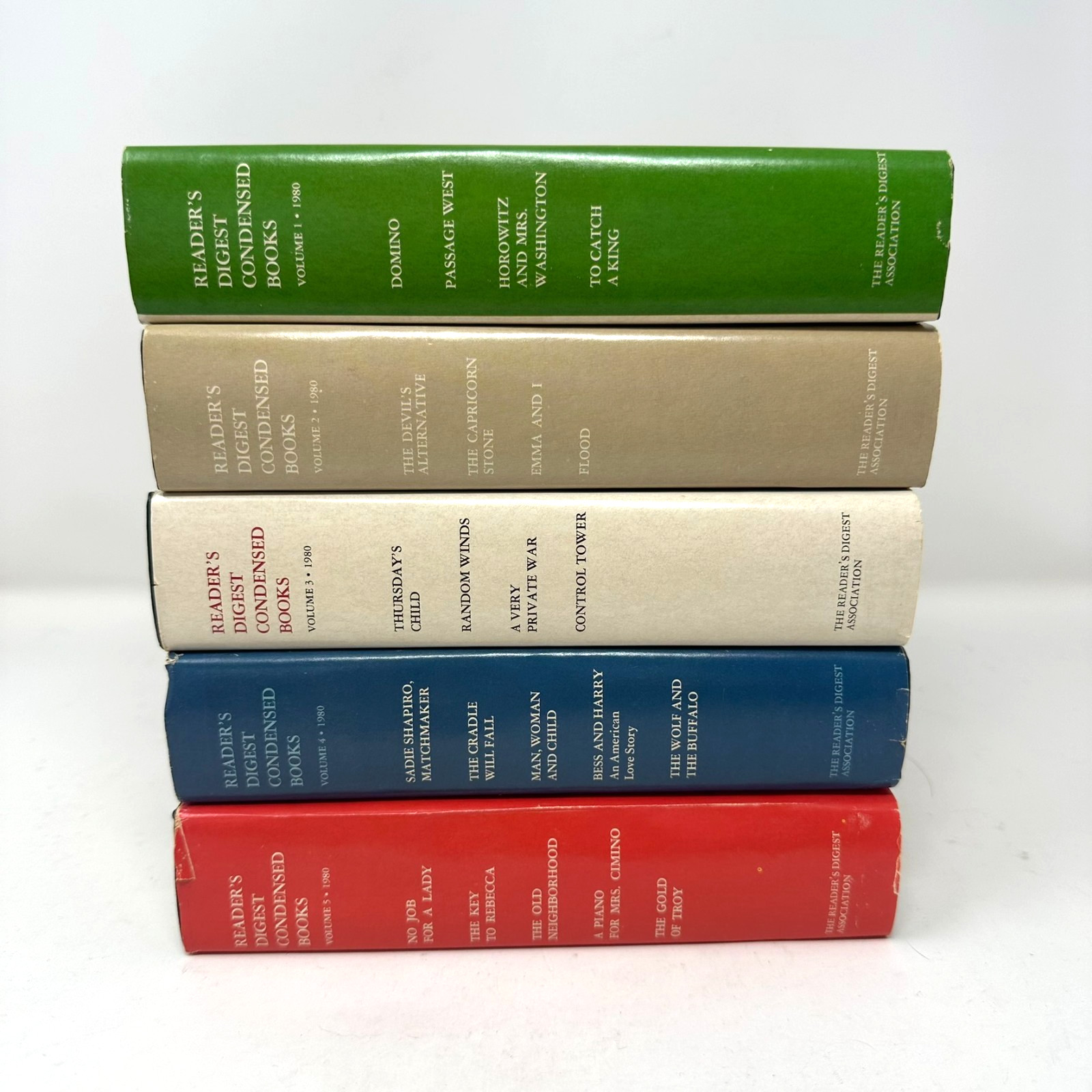 1980 Reader’s Digest Condensed Books | Complete With Dust Jackets | Vol. 1-5