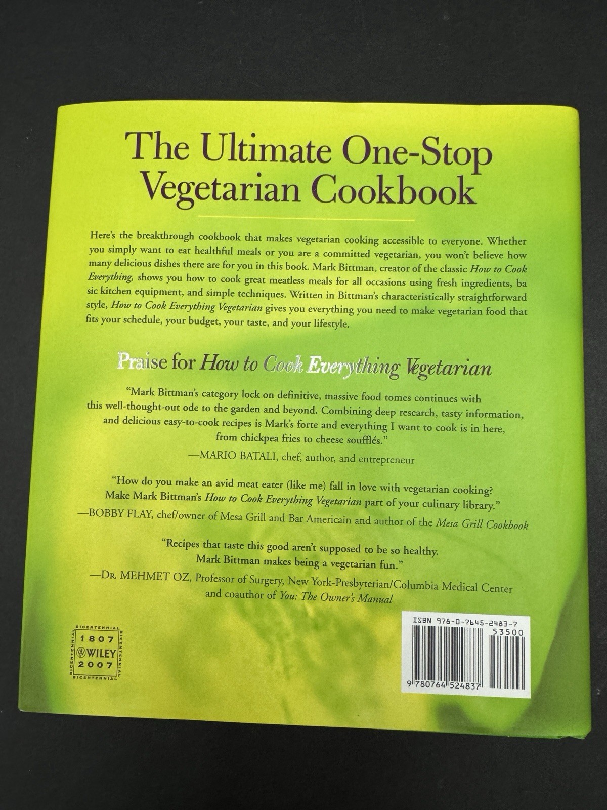 How to Cook Everything Vegetarian by Mark Bittman (2007 Hardback Cookbook)