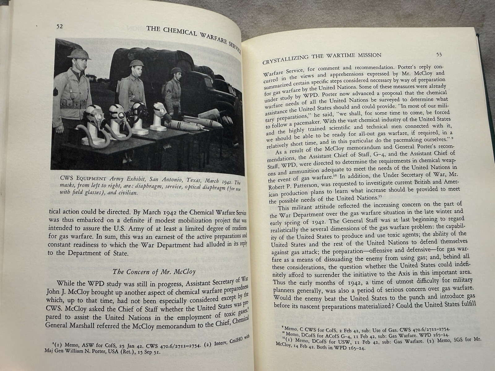 U.S. Army World War II (Green 1950’s HC Book)Technical Services:Chemical Warfare