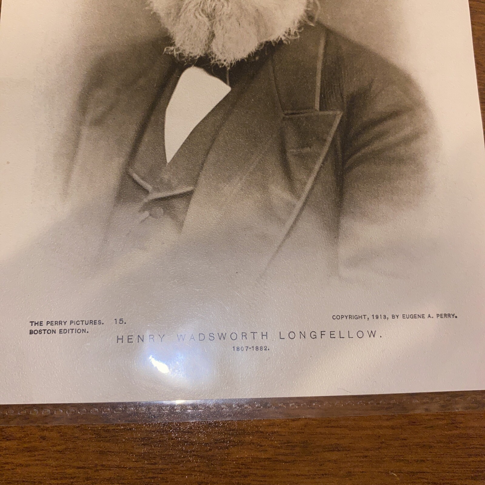 1913 The Perry Pictures Henry Wadsworth Longfellow 1807-1882 5.5×8 Inches