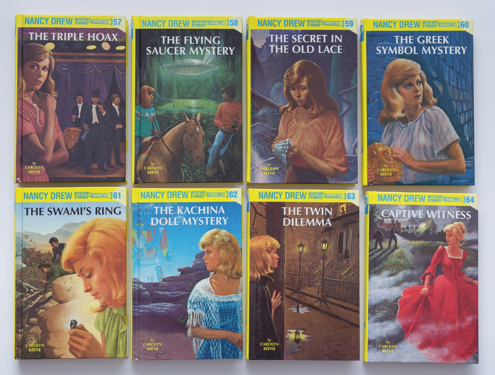 NANCY DREW Mystery Rare 8 Book Set 57 58 59 60 61 62 63 64 Hardcover Lot (