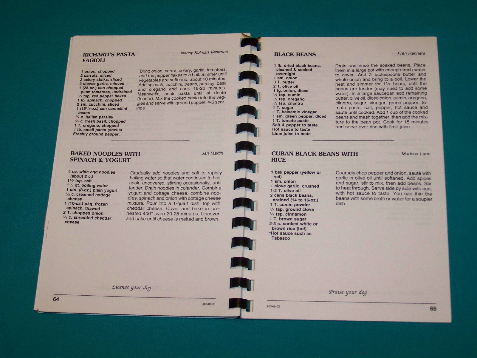A Vegetarian Cookbook Humane Society of Jamestown RI Cookbook 2002 Rhode Island