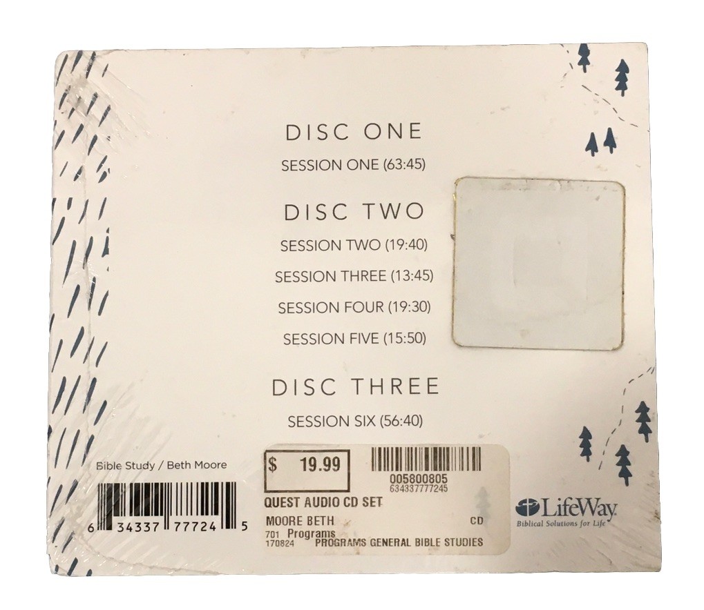 Beth Moore Bible Study Book Set The Quest 6 Sessions 3 Audio CDs LifeWay