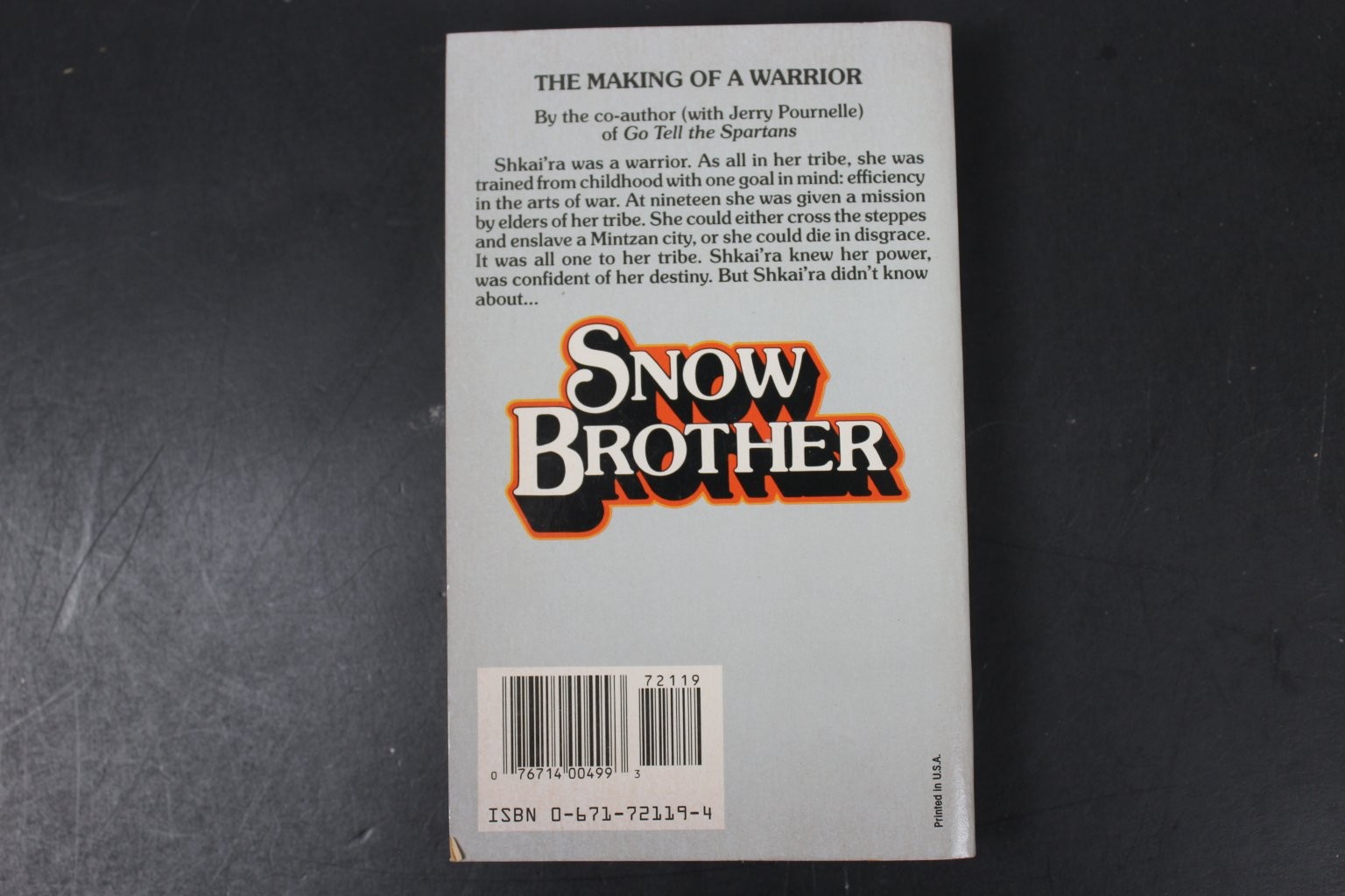 Snow Brother S.M. Stirling 1992 First Printing Fantasy Adventure Baen Books PB