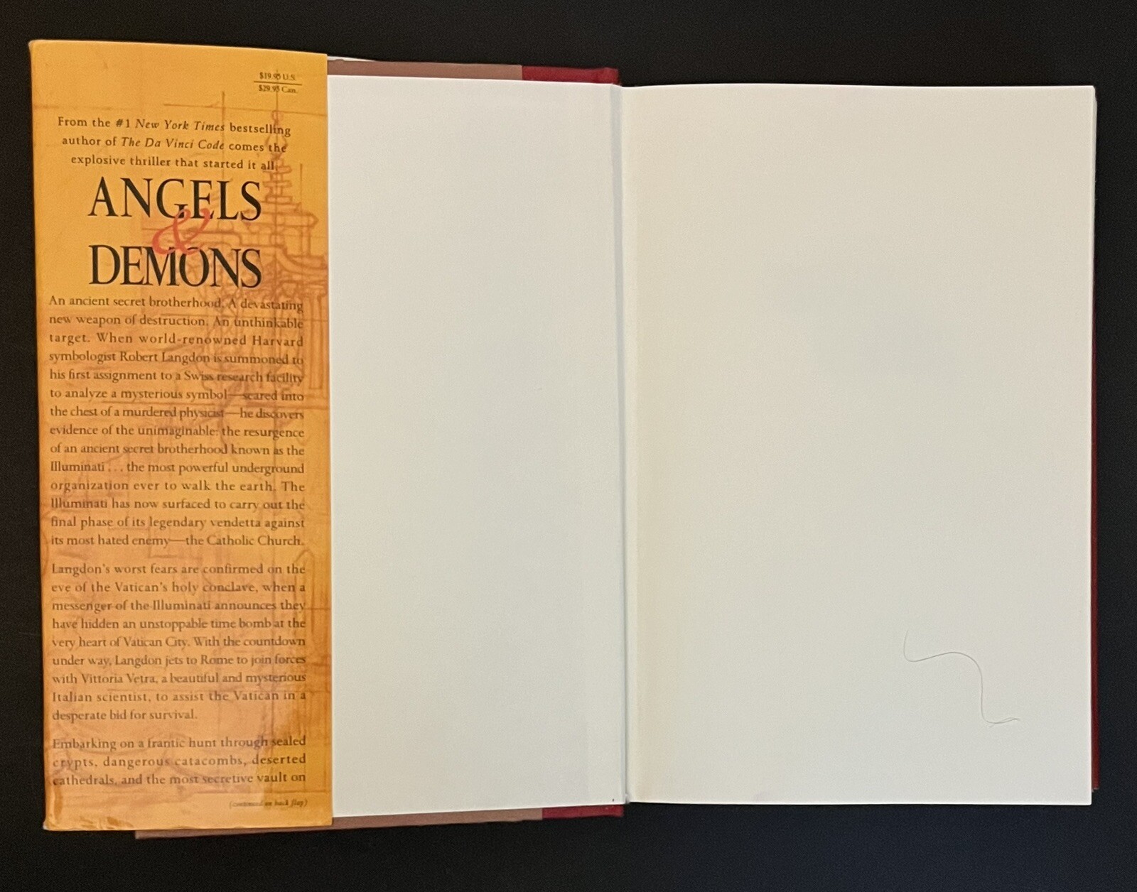 Angels & Demons by Dan Brown, Hardcover Atria Books 1st Edition With Dust Jacket