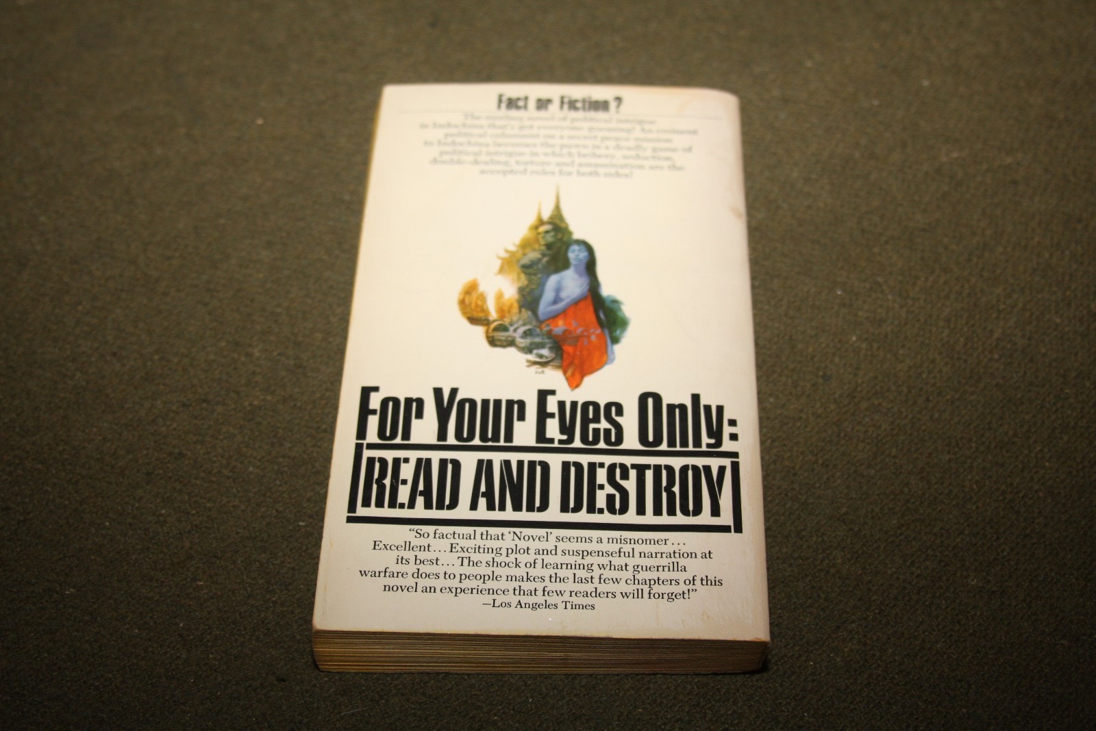 For Your Eyes Only: Read and Destroy by Louis Honig 1973 PB Bantam