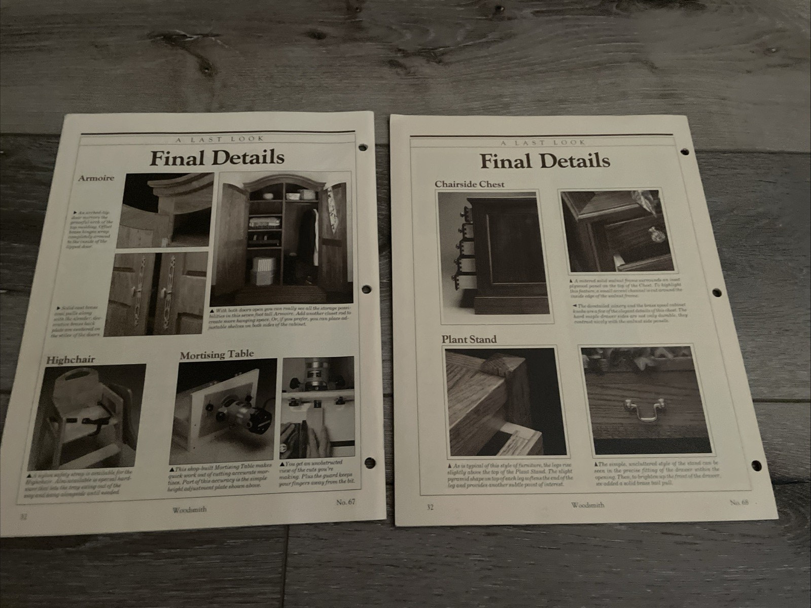 VINTAGE LOT OF 15 ISSUES WOODSMITH NOTES FROM THE SHOP WOODWORKING #61-75