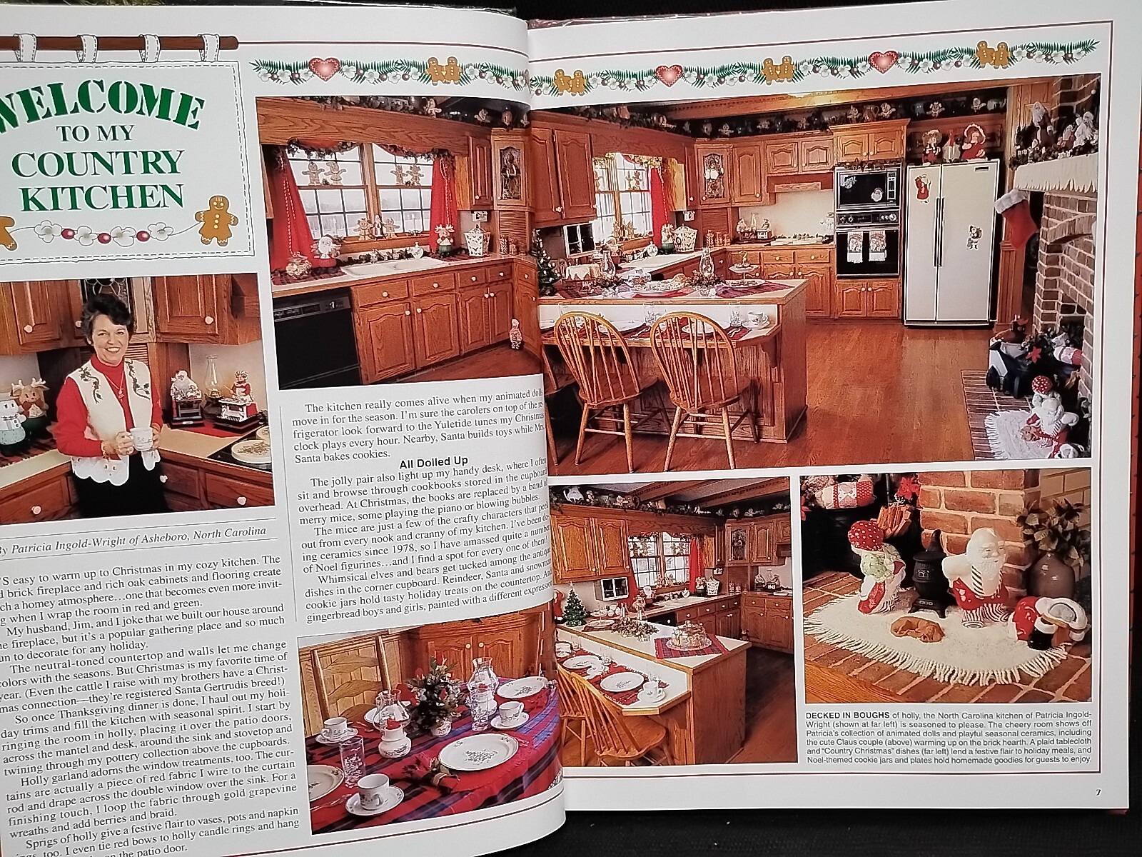 Country Woman Christmas 2002 by Kathleen Anderson Hard Cover Book 114 pages
