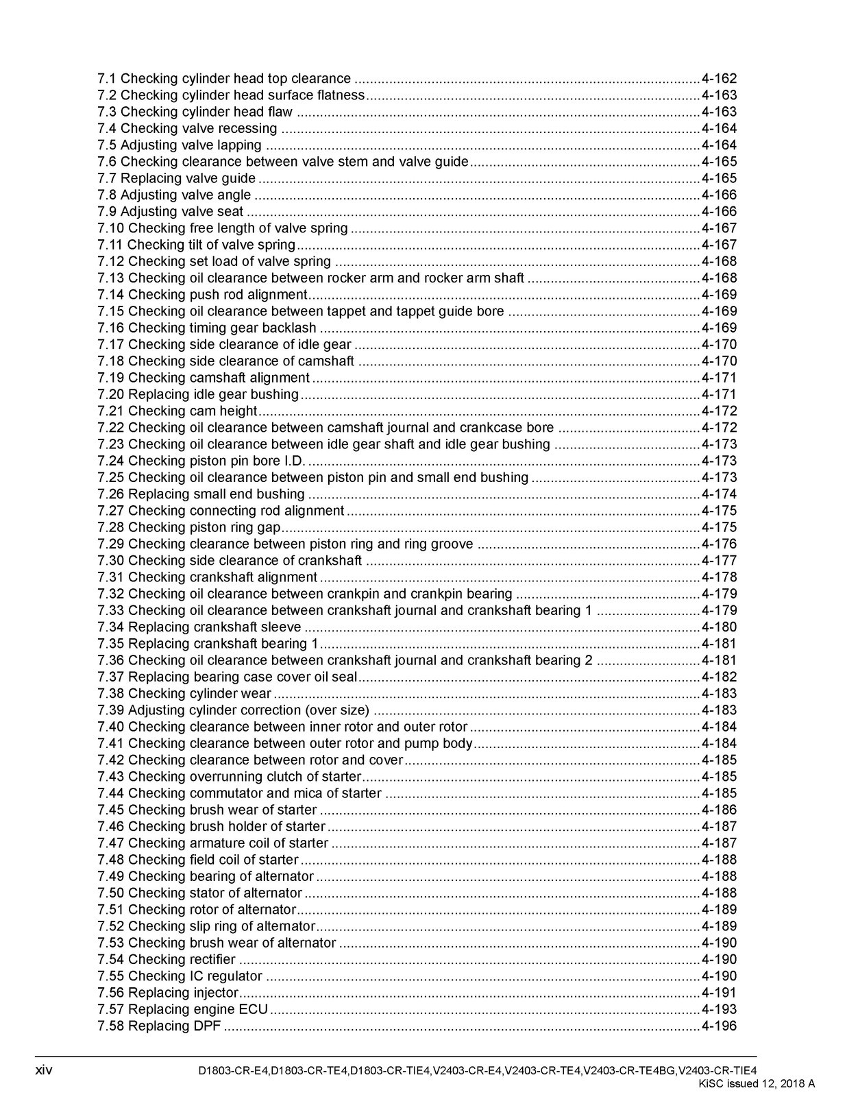 KUBOTA D1803-CR V2403-CR Diesel Engine Workshop Manual – SPIRAL BOUND – JACKET