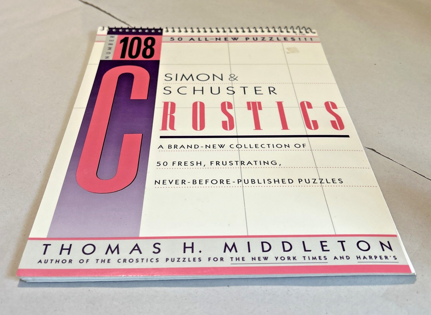 Simon and Schuster Crostics ~ #108 ~ Thomas Middleton ~ Unused